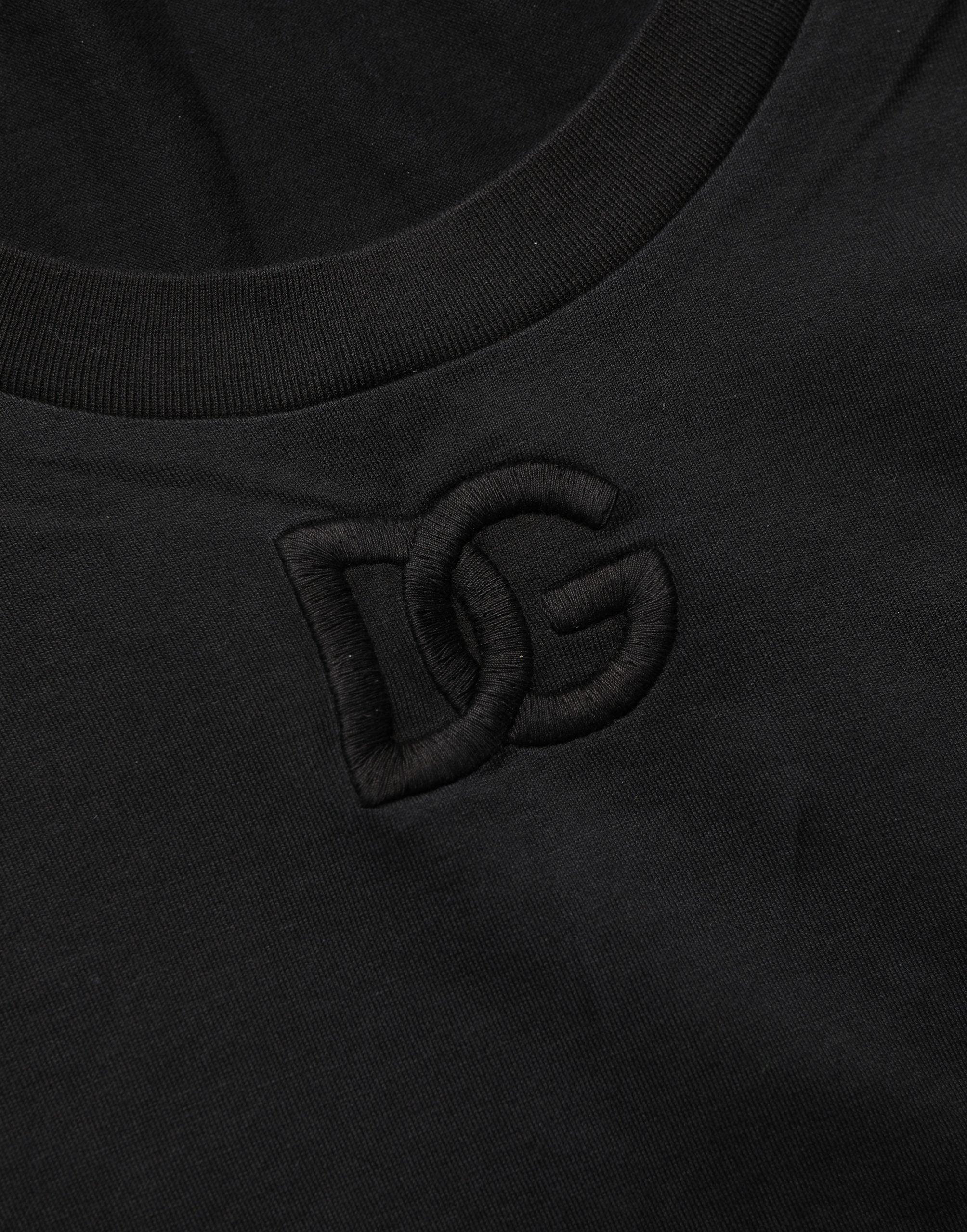 Dolce & Gabbana Black Cotton Short-Sleeve Crew Neck T-shirt Dolce & Gabbana