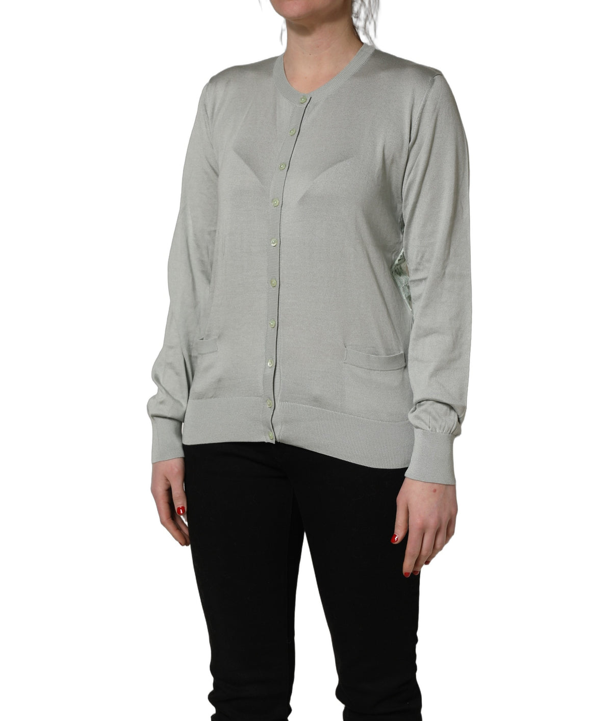 Dolce & Gabbana Green ButtonDown LongSleeve Cardigan Sweater