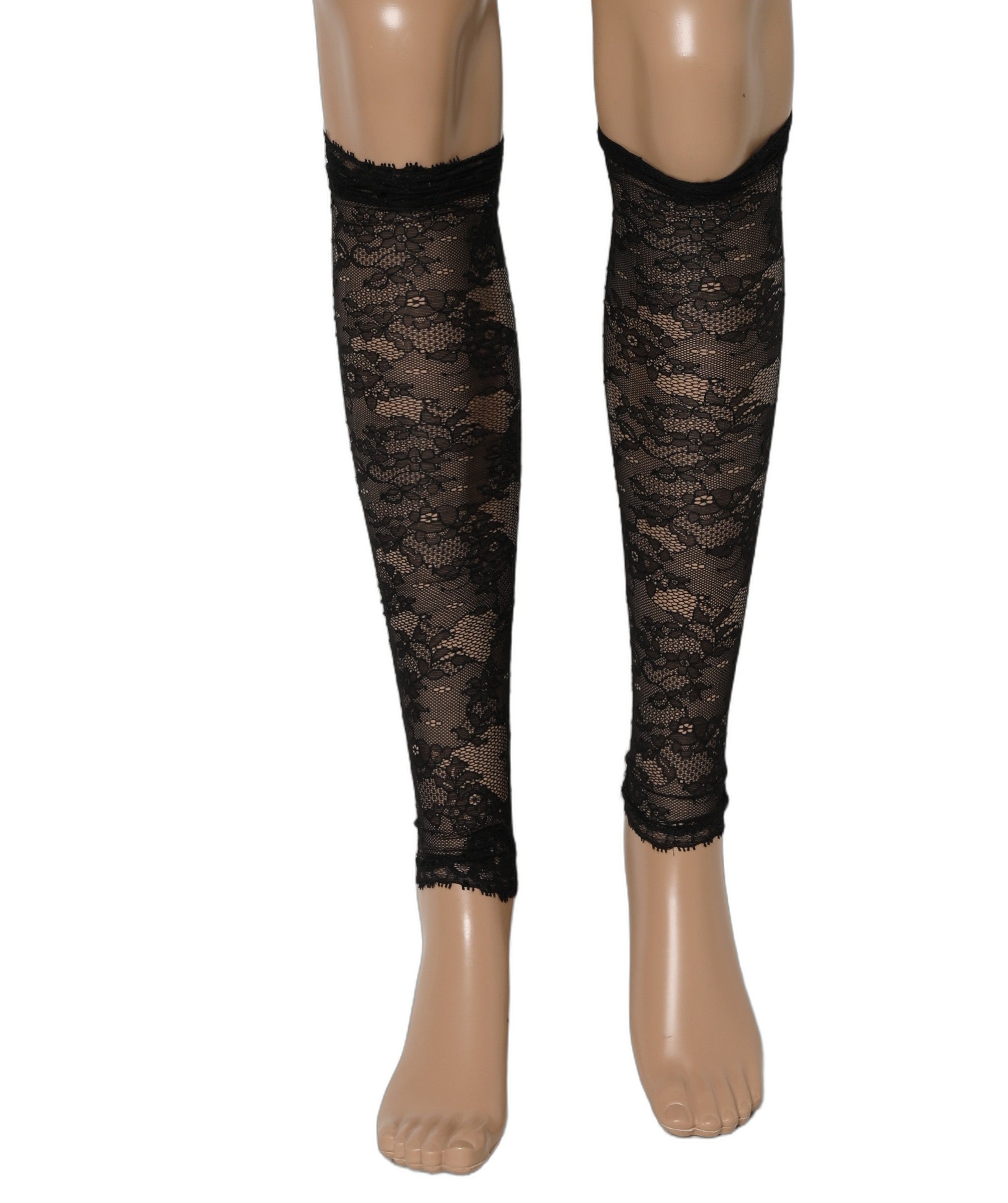 Dolce & Gabbana Black Floral Lace Nylon Stretch Knee Socks Dolce & Gabbana
