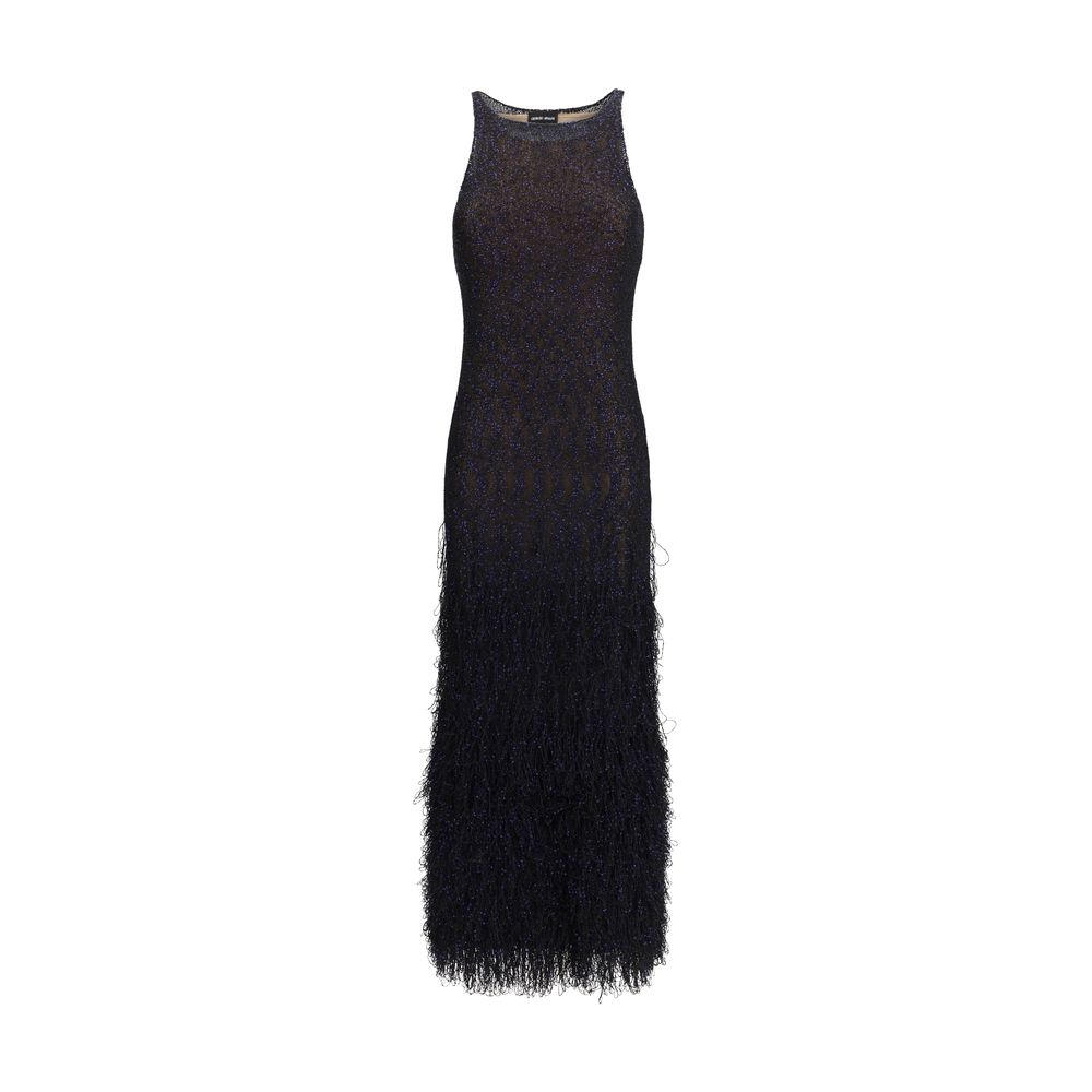 Giorgio Armani Blue Polyamide Cocktail Dress Giorgio Armani