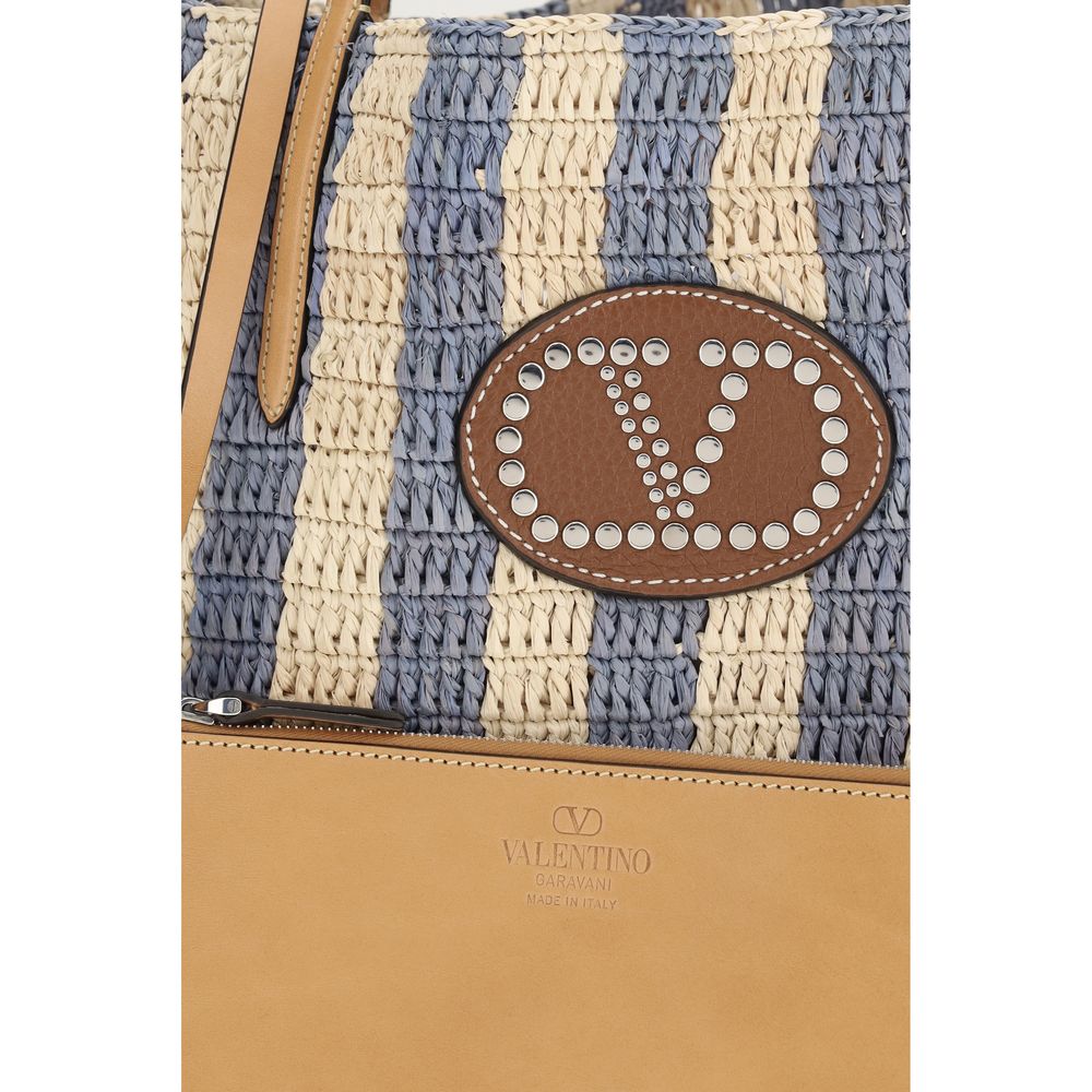 Valentino Garavani Multicolor Raffia Backet Bag Valentino Garavani
