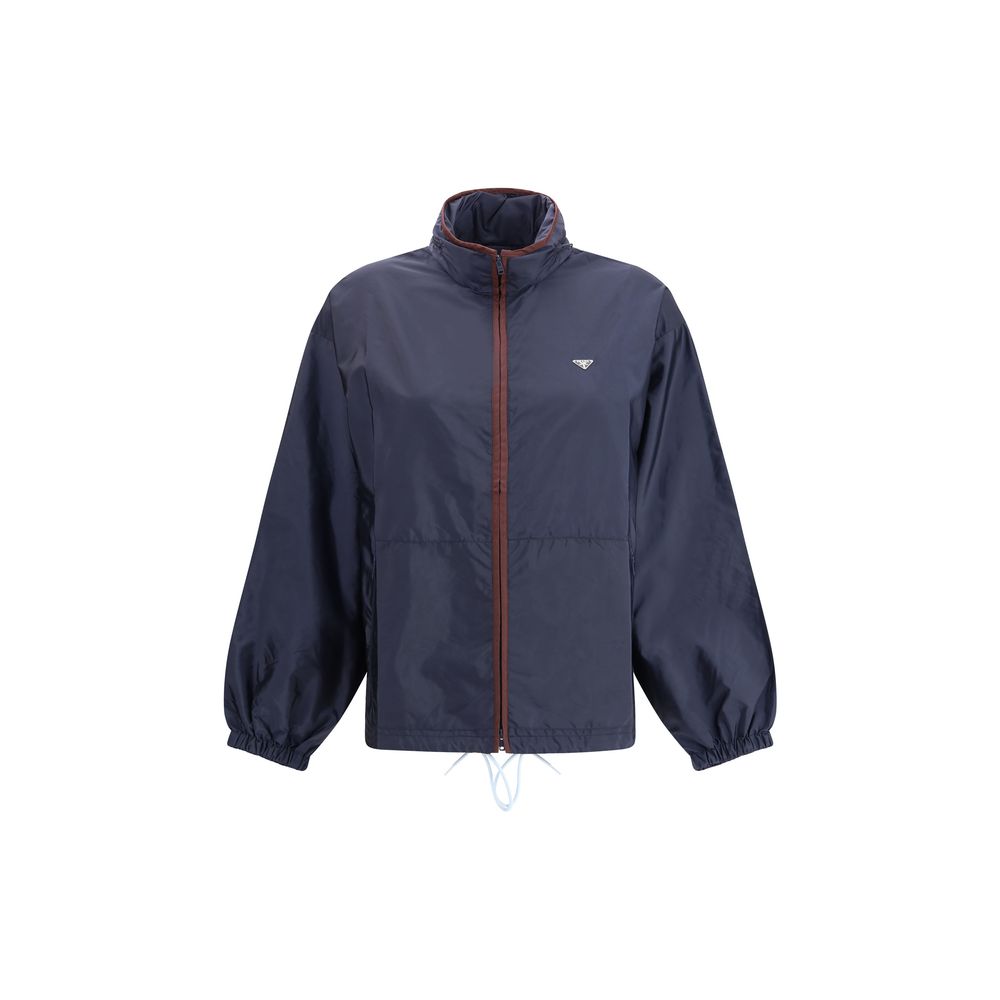 Prada Blue Polyamide Shell Jacket Prada