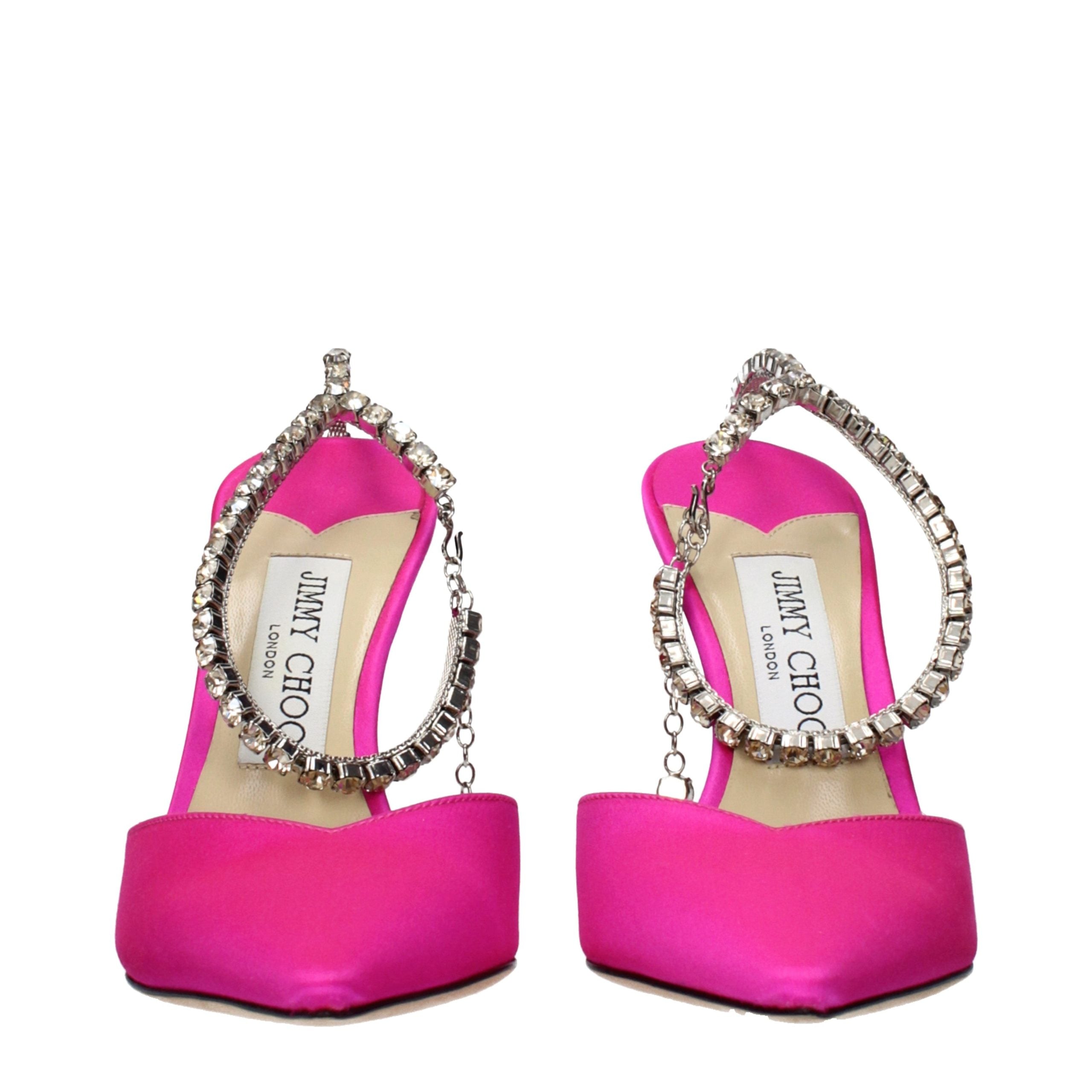 Jimmy Choo Pink Satin Stiletto Heel Sandals Jimmy Choo