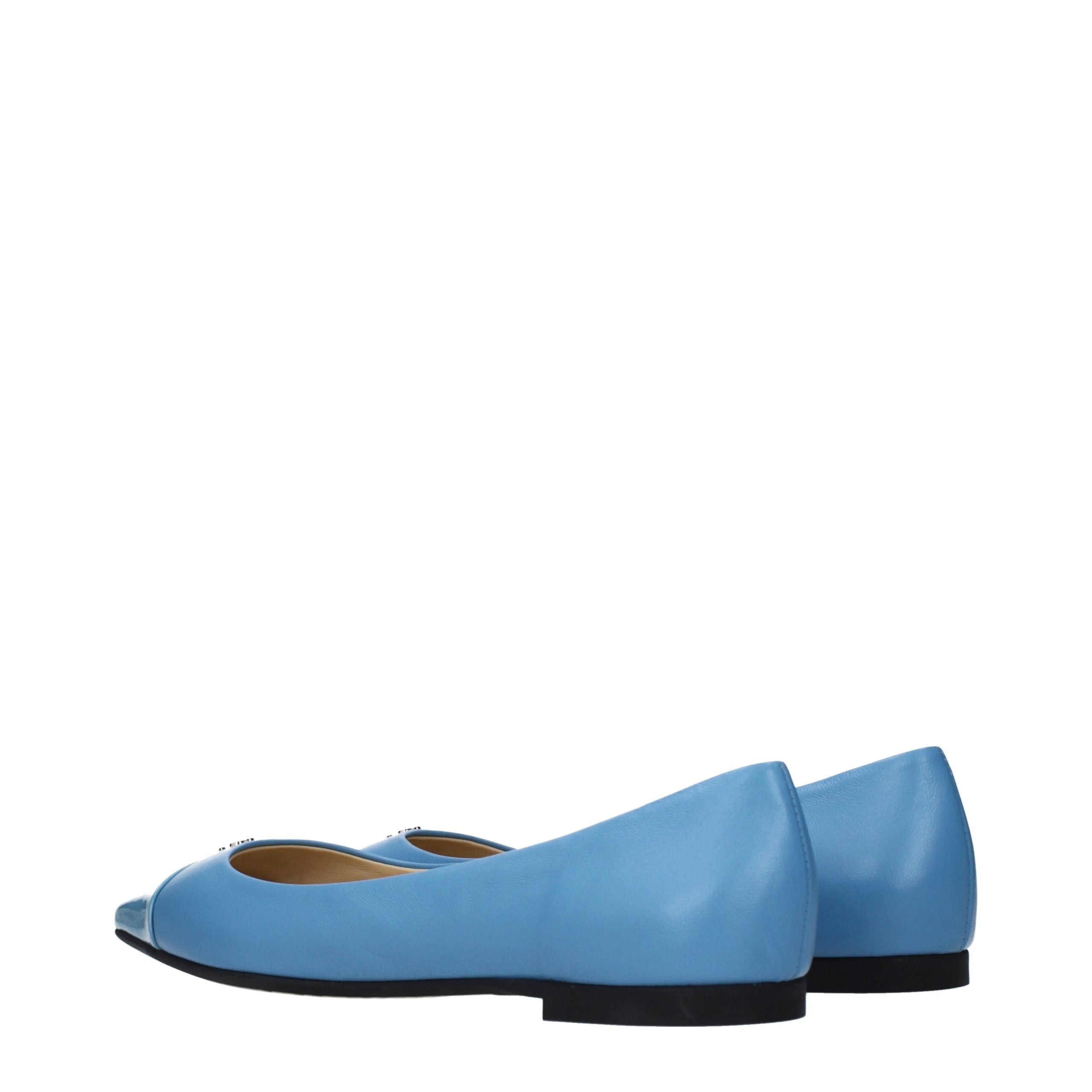Jimmy Choo Light Blue Leather Ballet Flats Jimmy Choo
