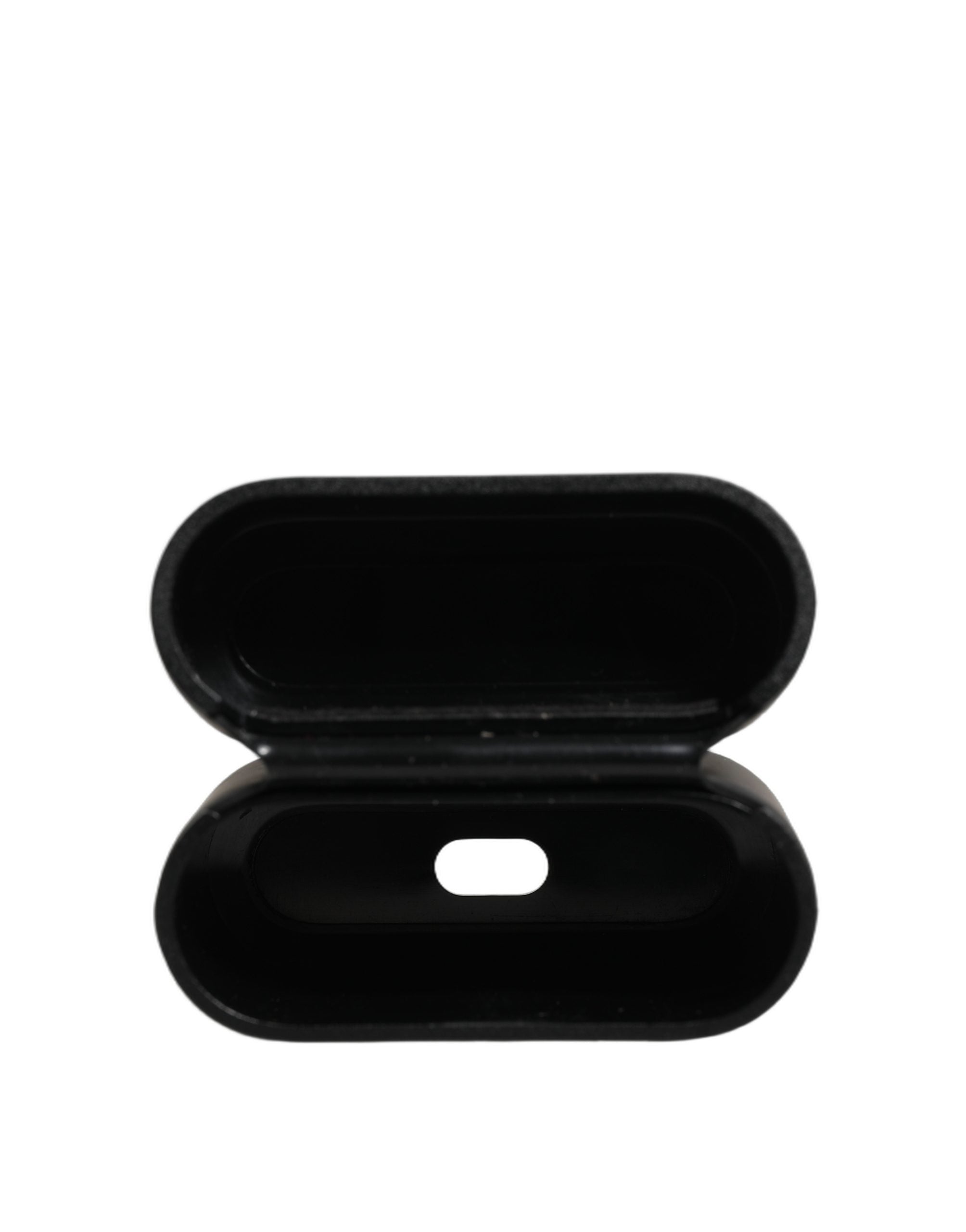 Dolce & Gabbana Case Black PVC Embossed Logo Flip Holder Women Airpods Dolce & Gabbana