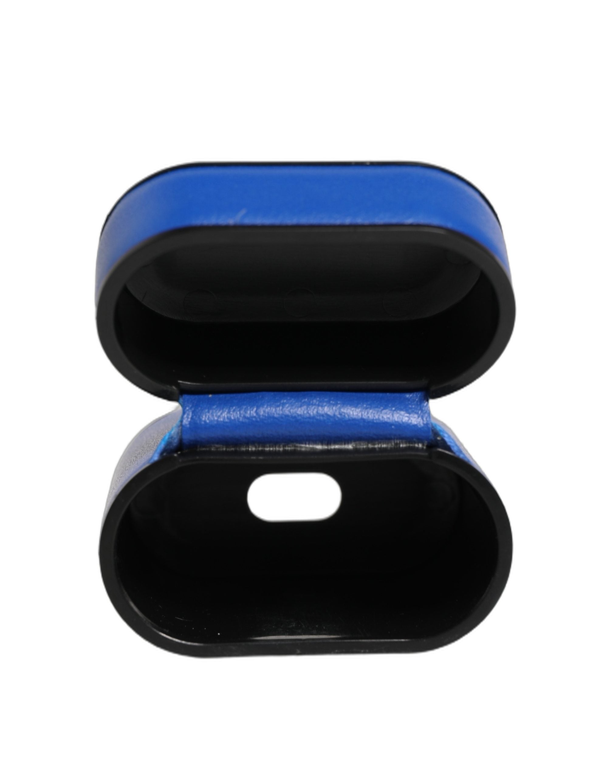 Dolce & Gabbana Case Blue Calf Leather Logo Flip Holder Strap Airpods Dolce & Gabbana