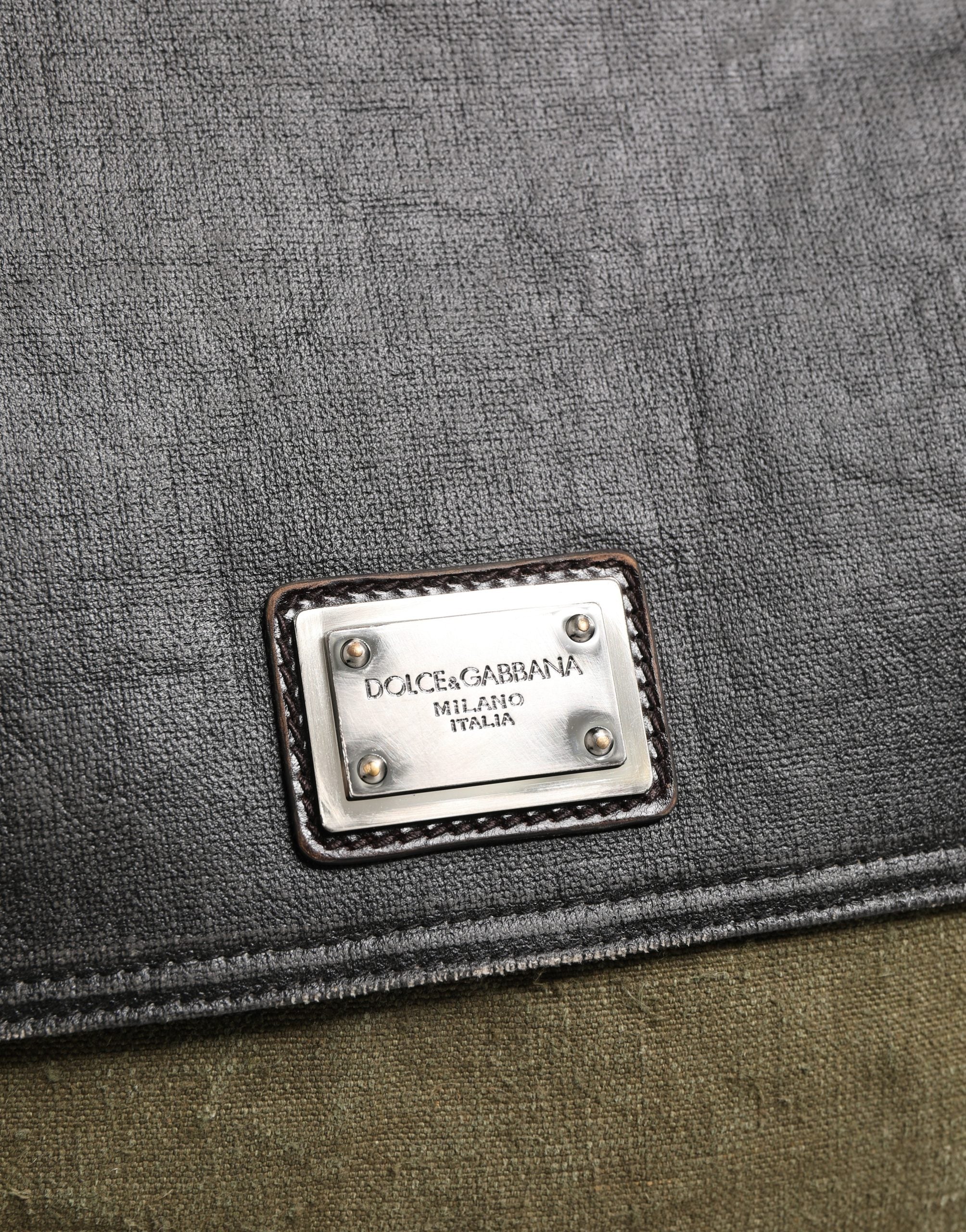 Dolce & Gabbana Military Green Two Tone Messenger Shoulder Borse Men Bag Dolce & Gabbana