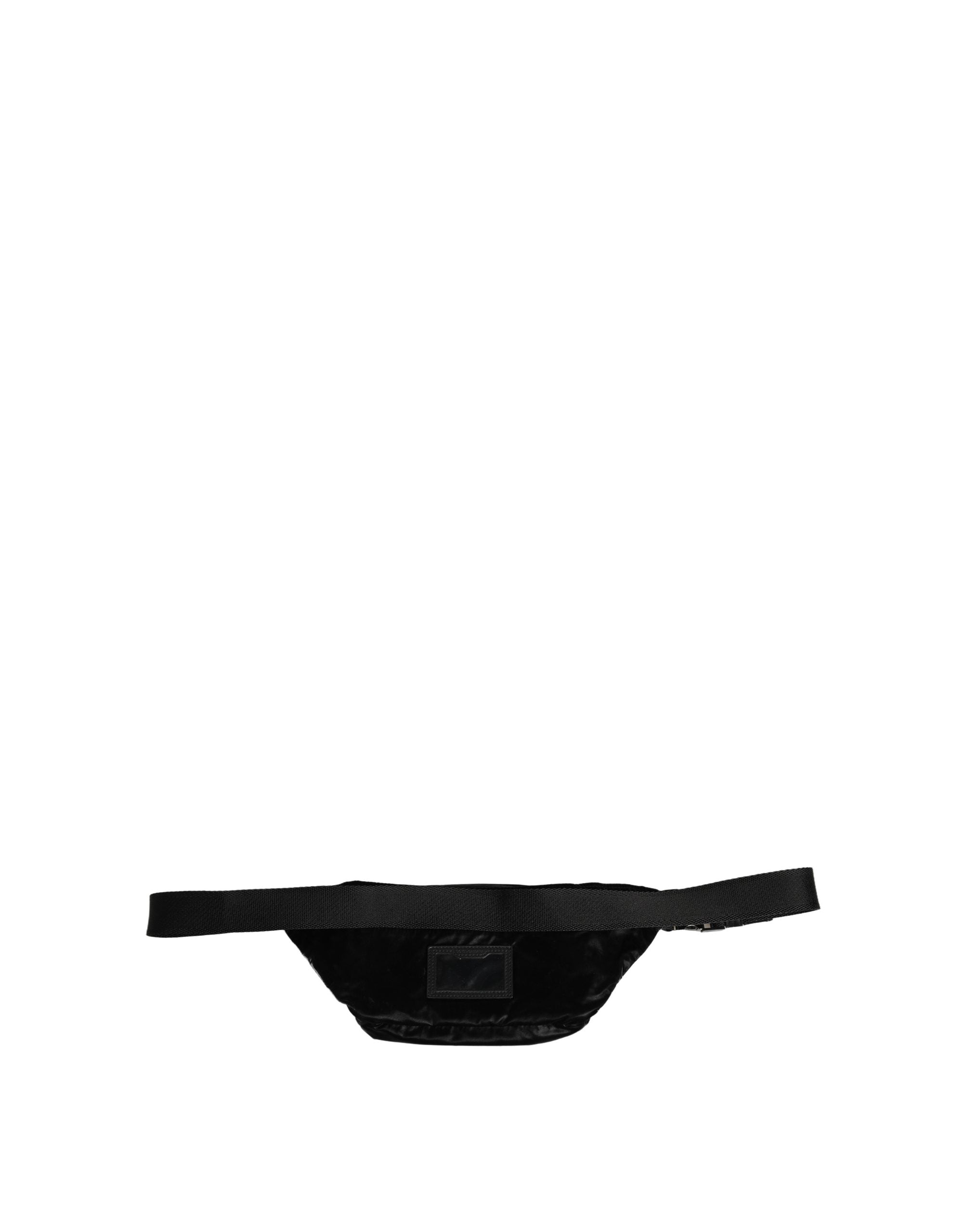 Dolce & Gabbana Black Nylon Brass Plate Bumbag Waist Fanny Pack Men Bag Dolce & Gabbana