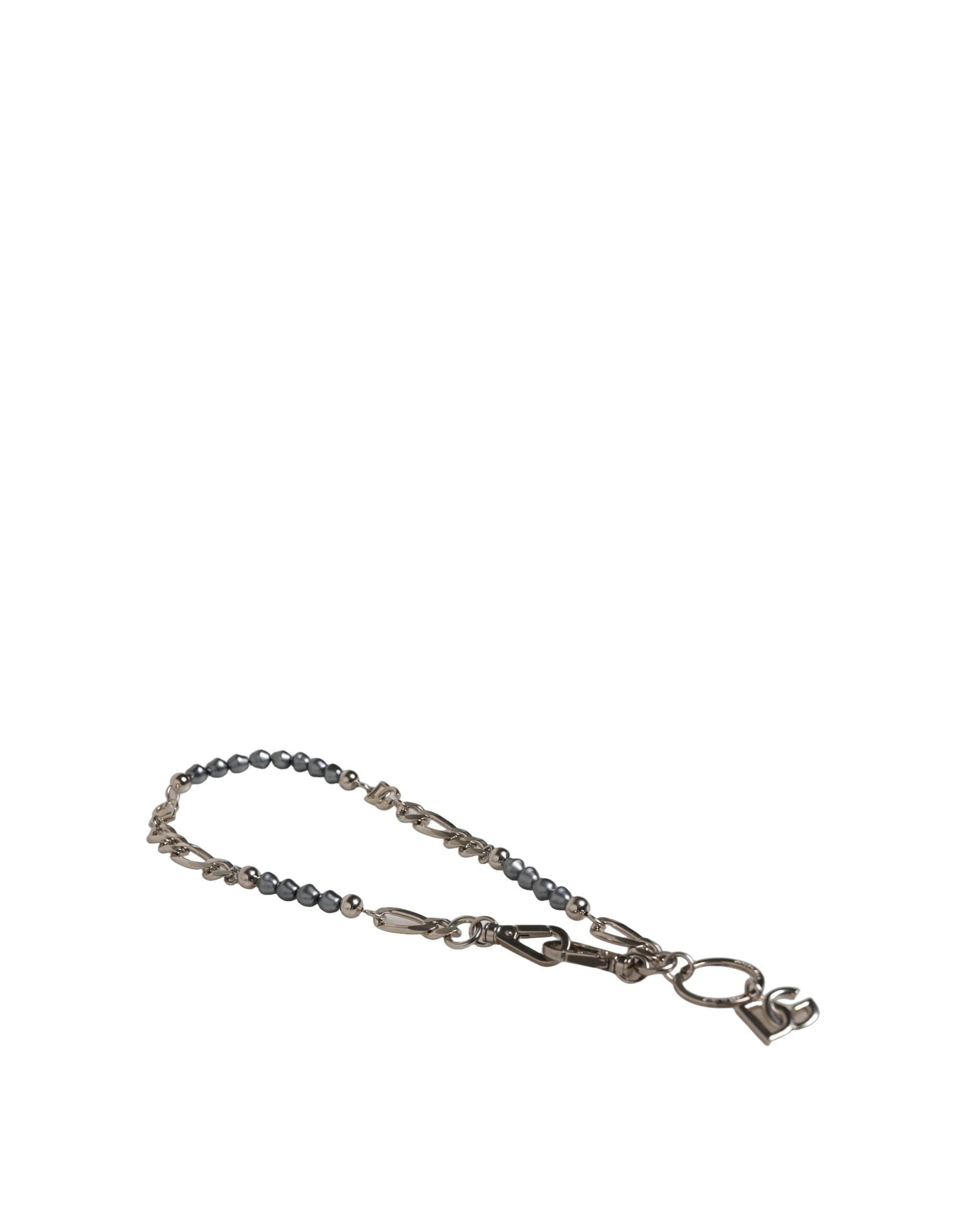 Dolce & Gabbana Silver Tone Chain Signature DG Logo Pendant Necklace Dolce & Gabbana