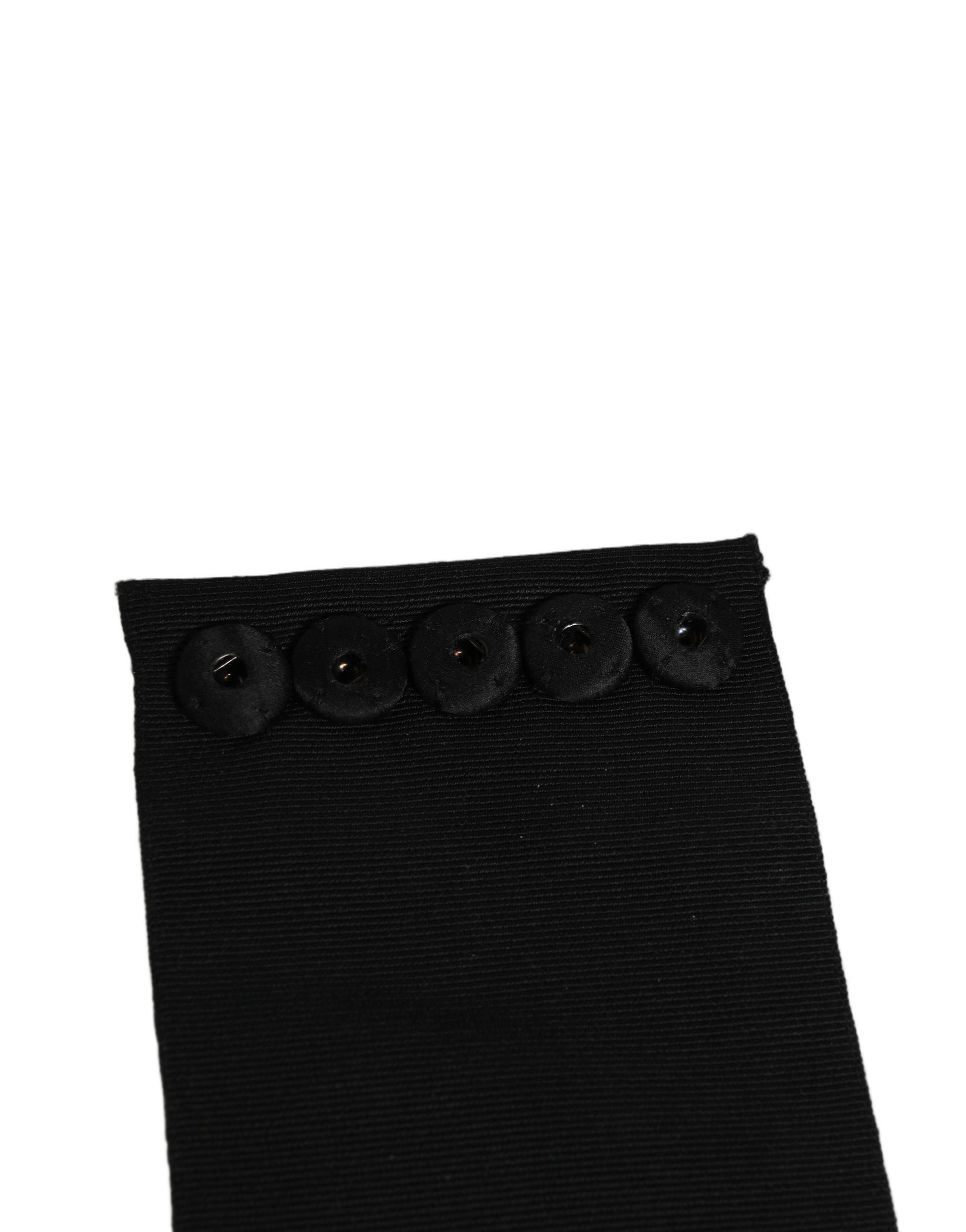 Dolce & Gabbana Black Gold Tone Crystal Brass Flower Brooches Belt Dolce & Gabbana