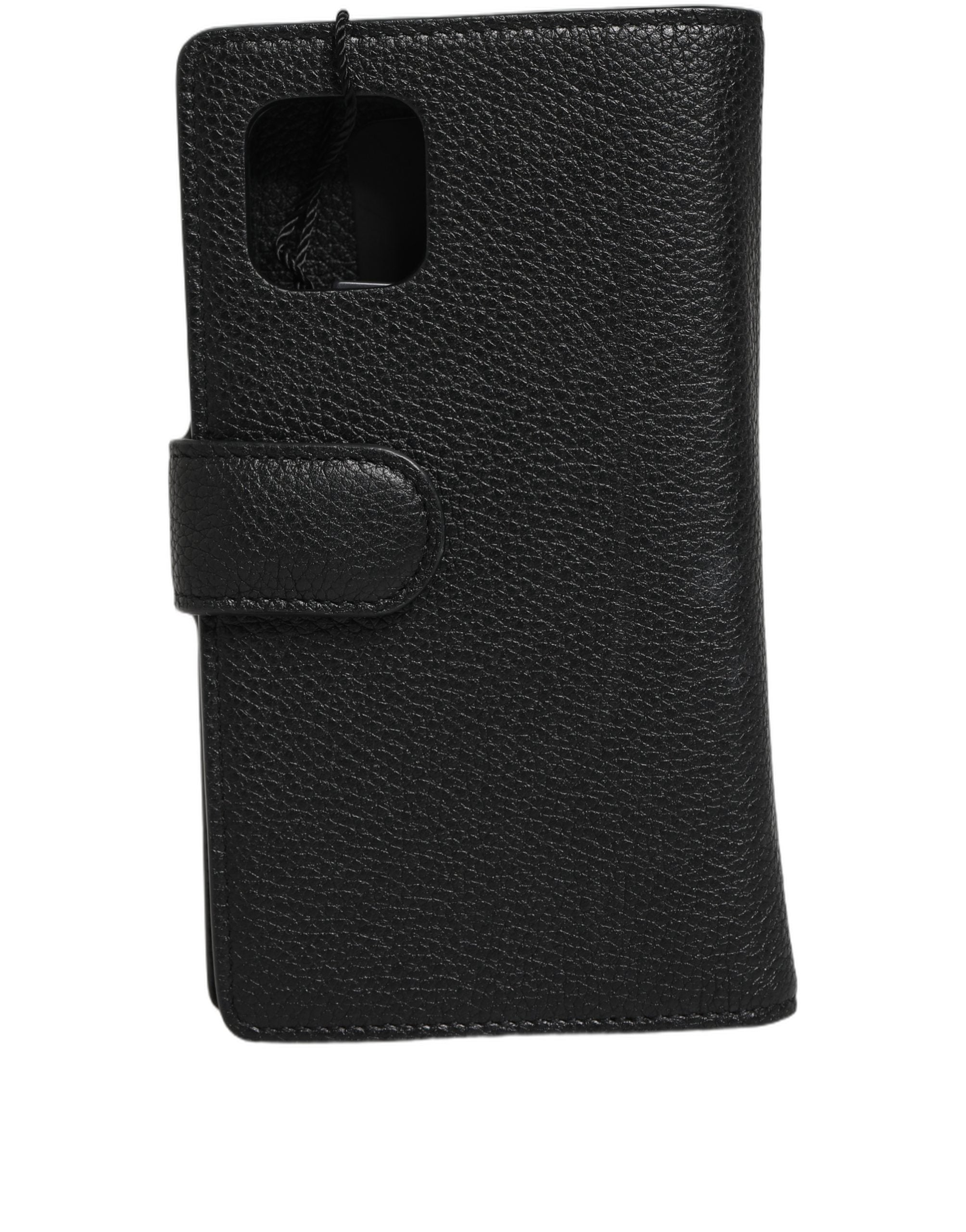 Dolce & Gabbana Case Flip Cover Black Calf Leather iPhone11 PRO Phone Dolce & Gabbana