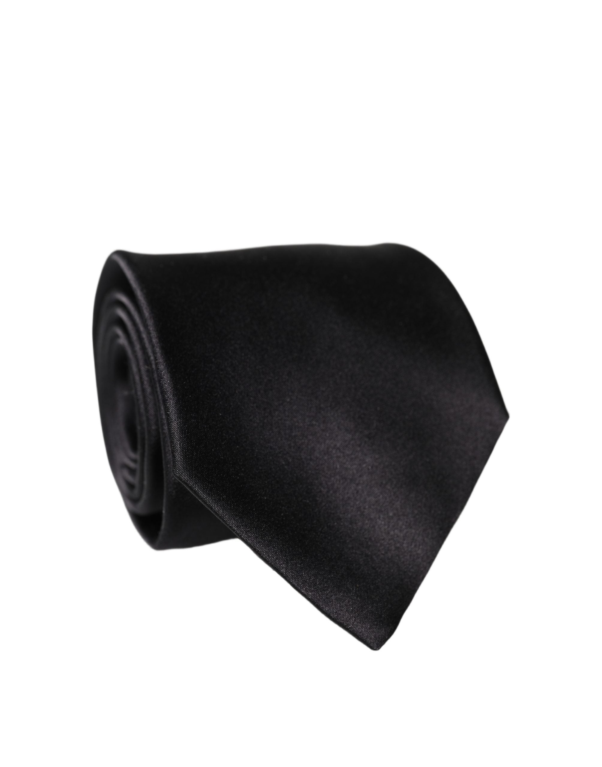 Dolce & Gabbana Brown Logo Embroidery Silk Adjustable Men Necktie Tie Dolce & Gabbana