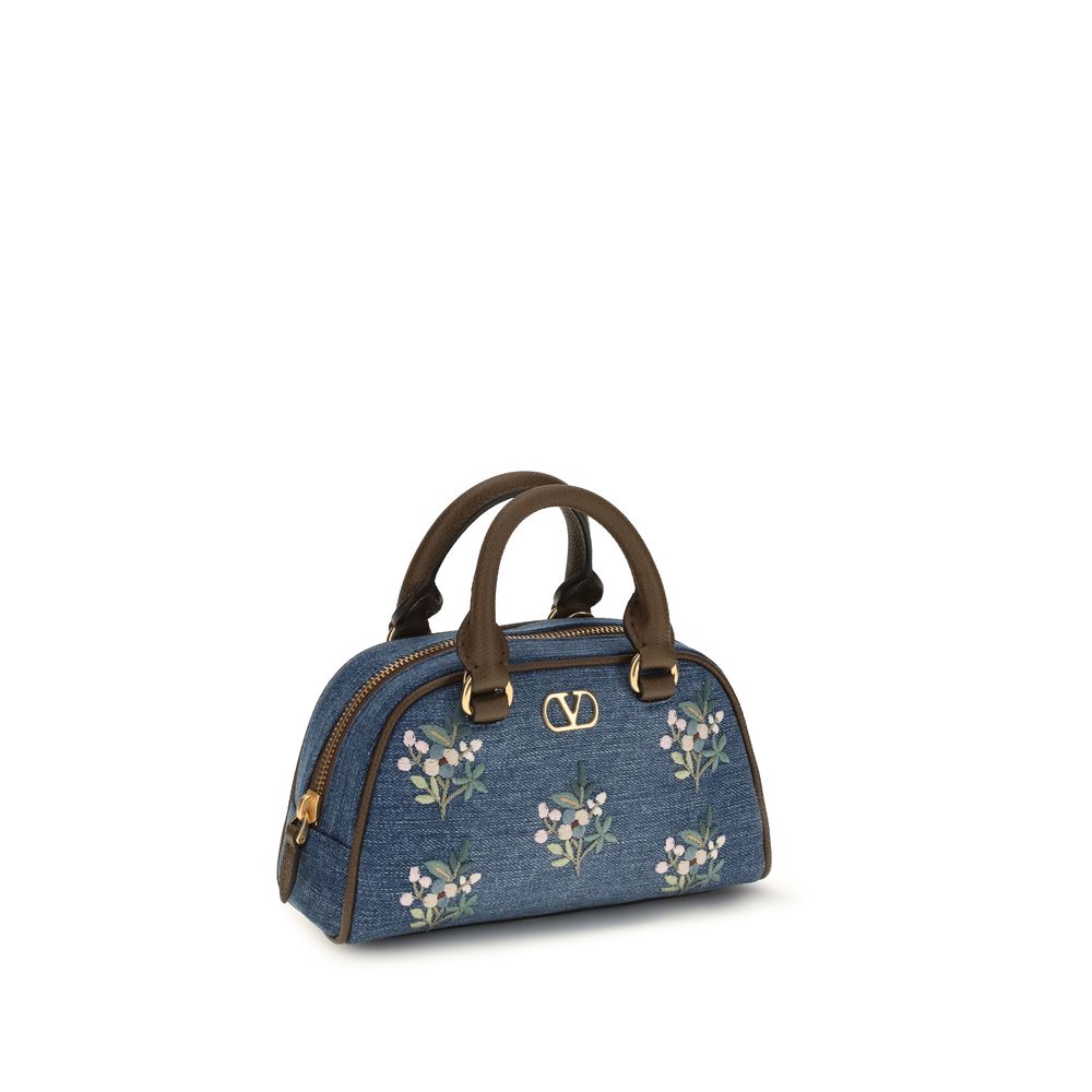 Valentino Garavani Blue Cotton Handbag