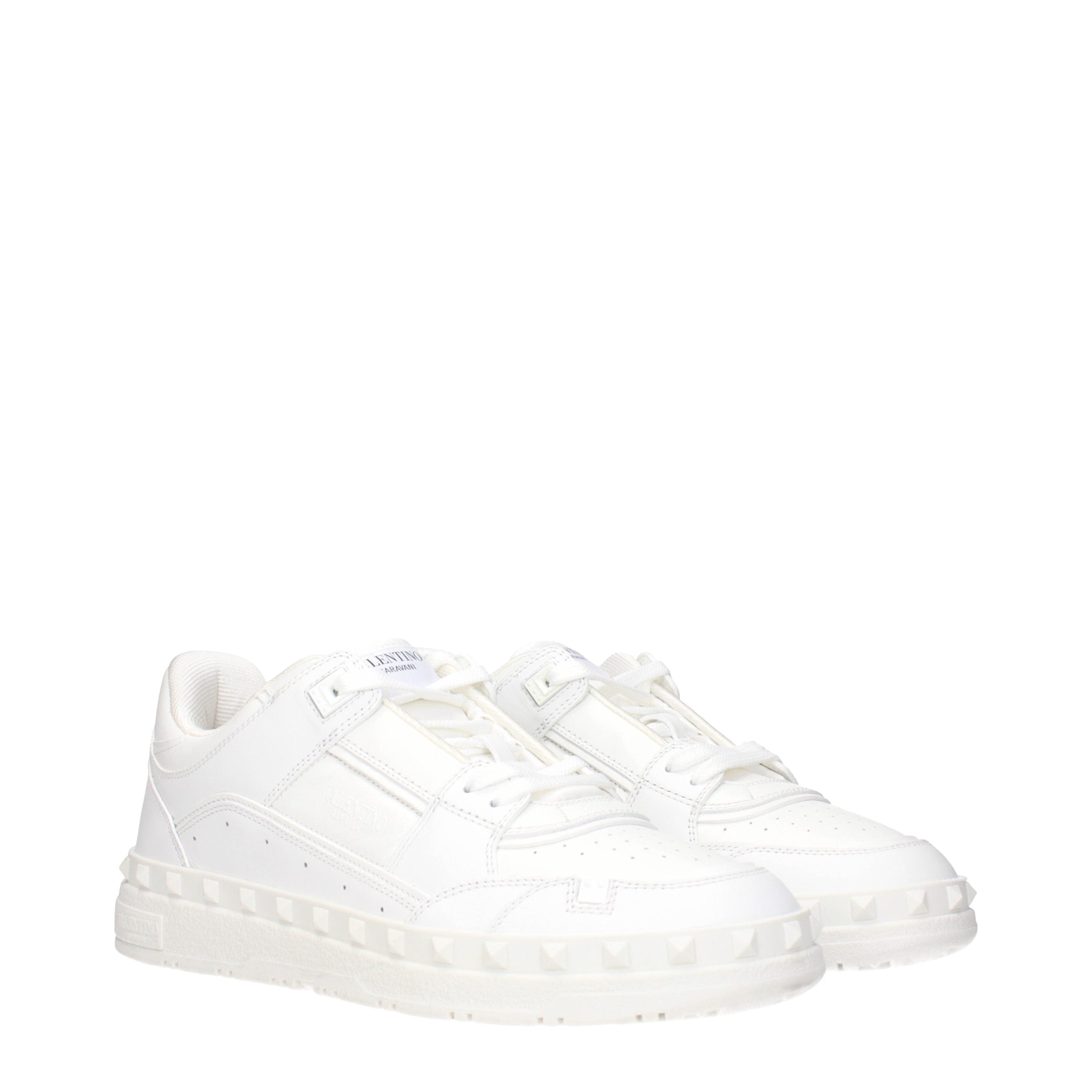 Valentino Garavani White Leather Sneakers Valentino Garavani