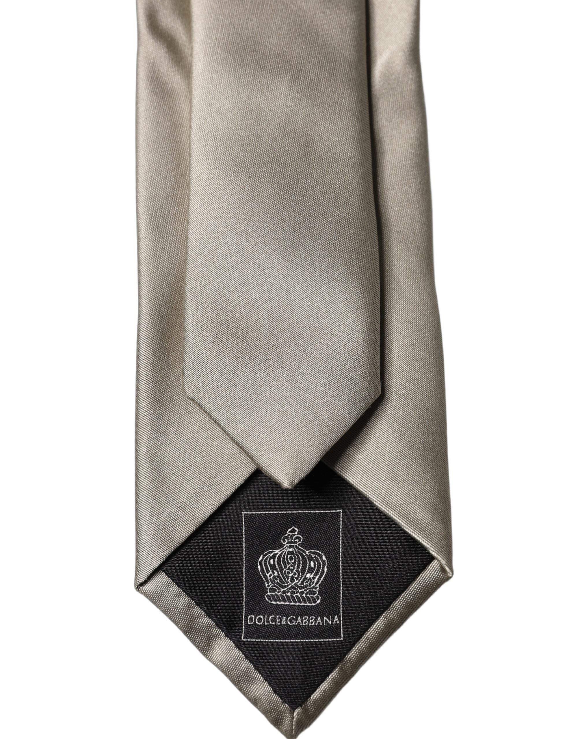 Dolce & Gabbana White Tattoo Floral Silk Adjustable Men Tied Necktie Tie Dolce & Gabbana