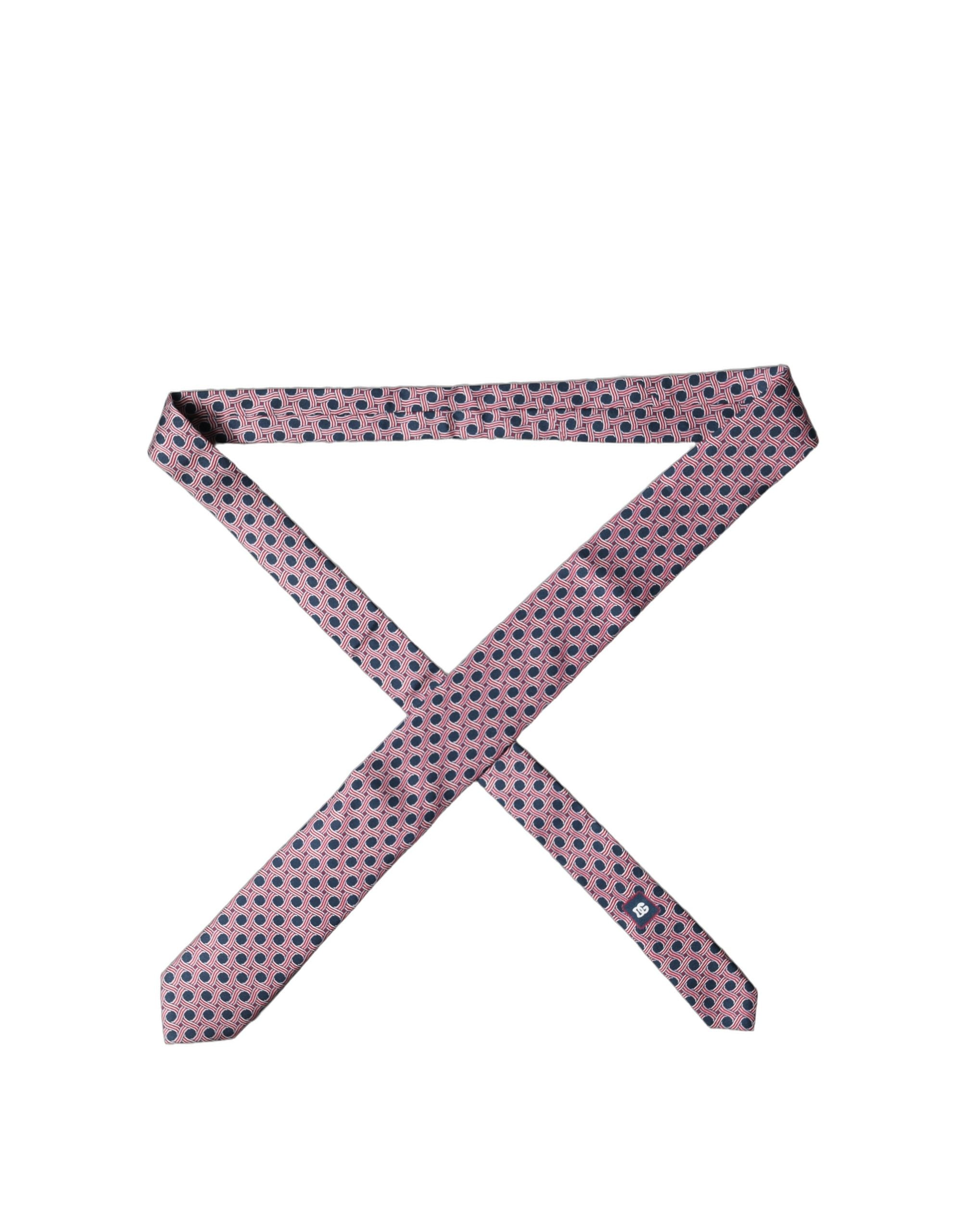 Dolce & Gabbana Multicolor Patterned Silk Adjustable Men Tied Necktie Tie Dolce & Gabbana