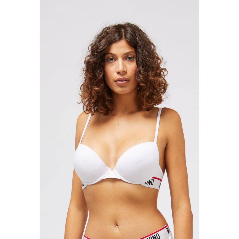 Moschino White Cotton Bra Moschino