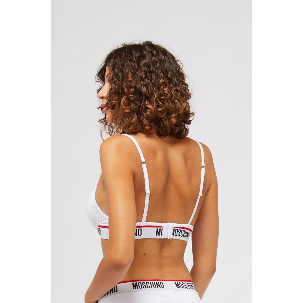 Moschino White Cotton Bra Moschino