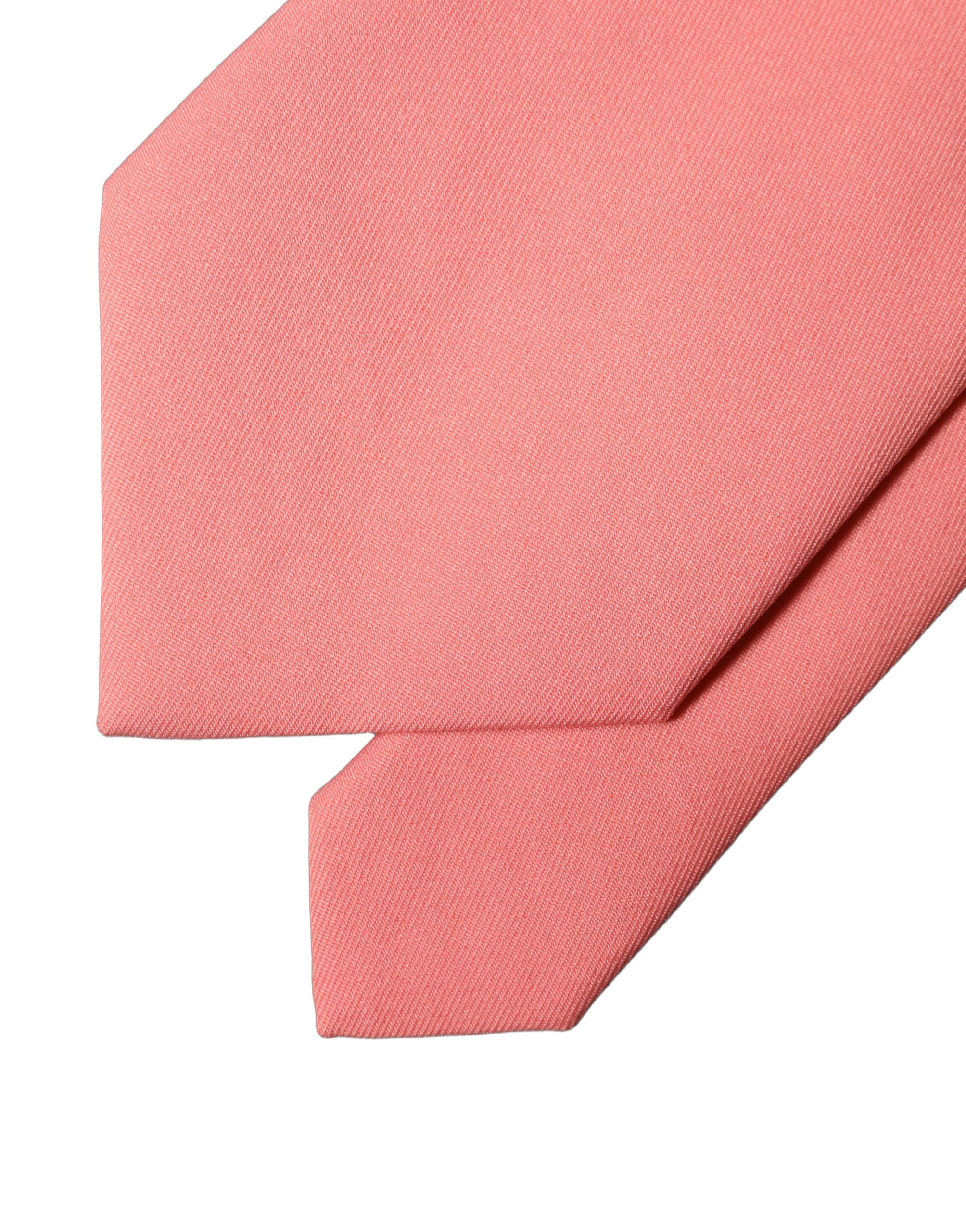 Dolce & Gabbana Coral Pink Polyester Adjustable Women Tied Necktie Tie Dolce & Gabbana