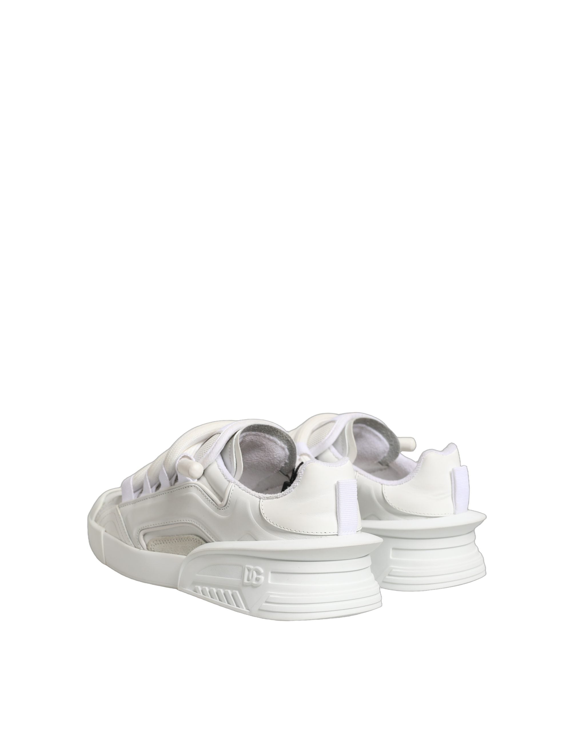 Dolce & Gabbana White Calfskin Leather Low Top Sneakers Shoes Dolce & Gabbana