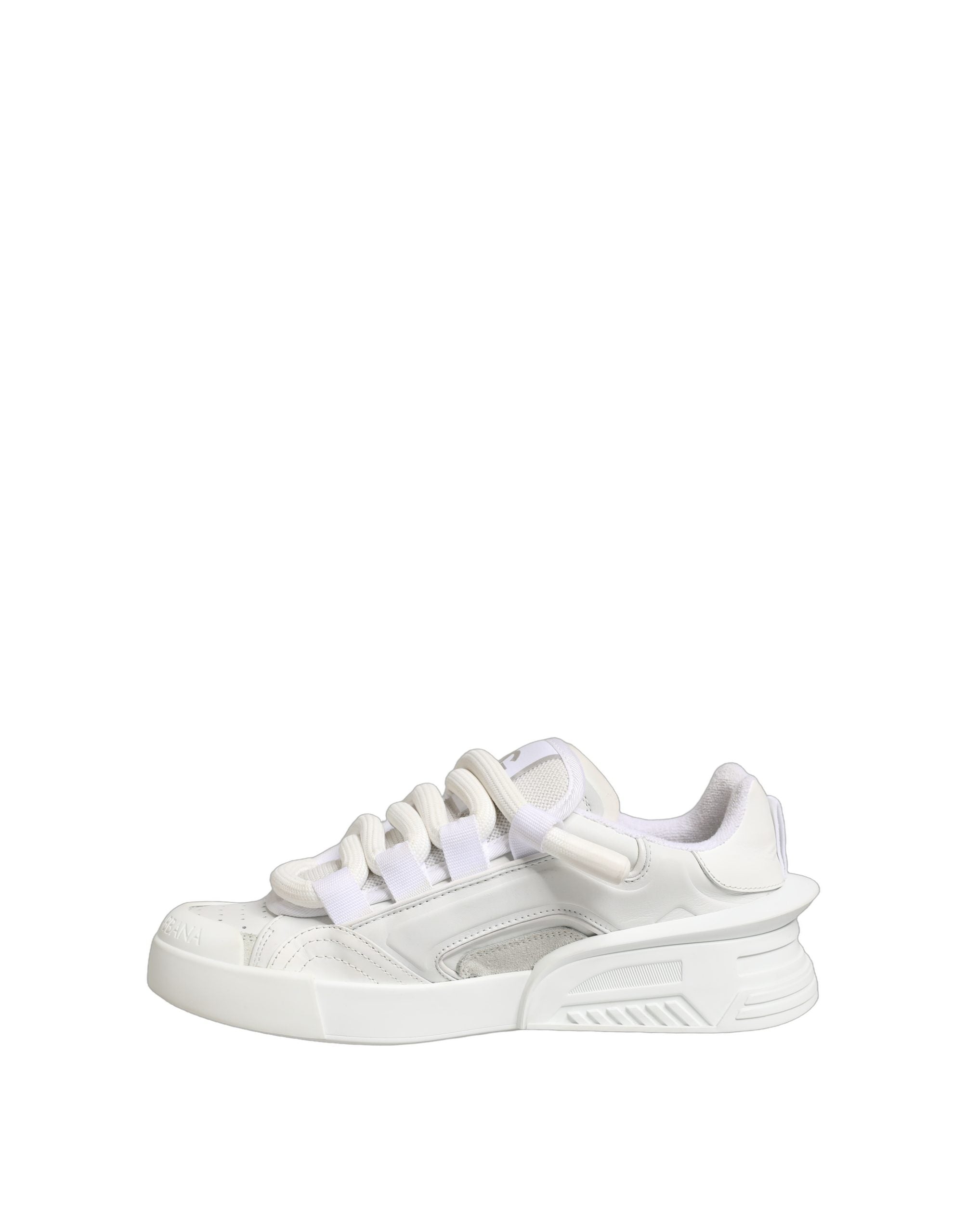 Dolce & Gabbana White Calfskin Leather Low Top Sneakers Shoes Dolce & Gabbana