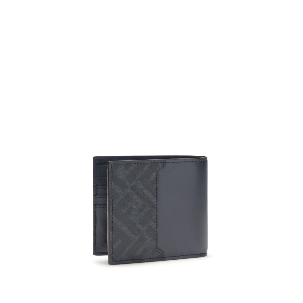 Fendi Blue Calf Leather Bos Taurus Wallet Fendi