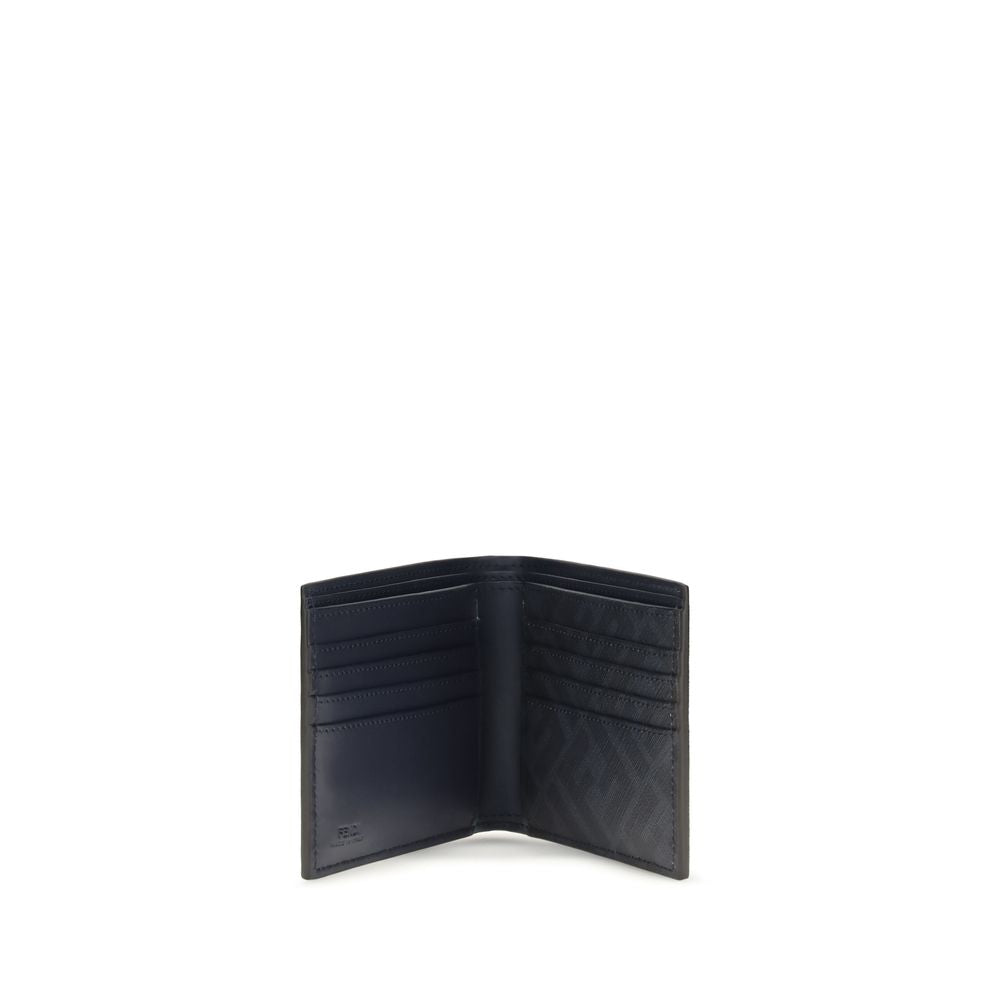 Fendi Blue Calf Leather Bos Taurus Wallet Fendi