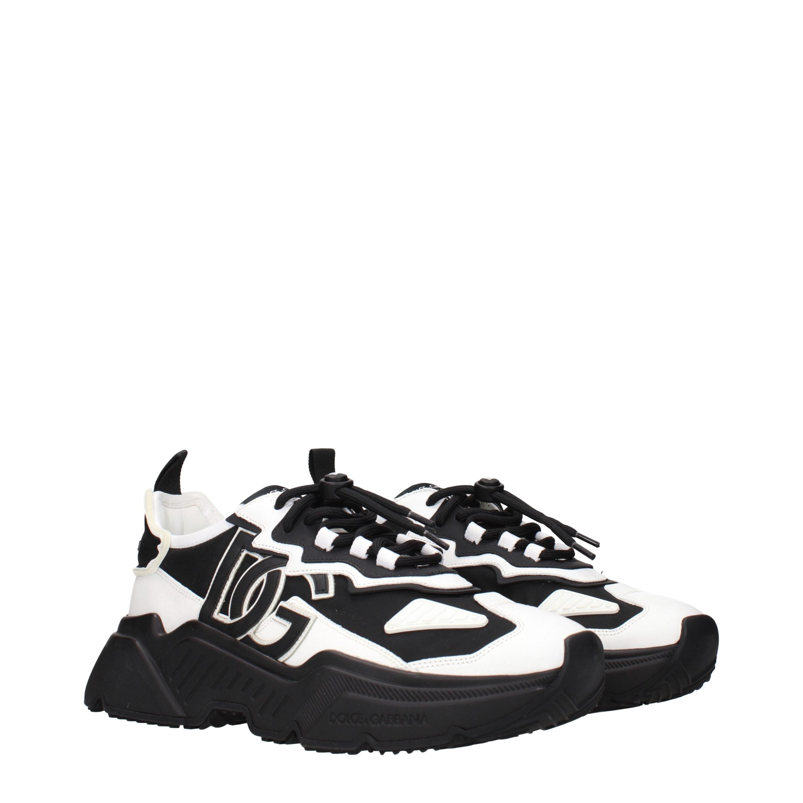 Dolce & Gabbana White Leather Chunky Sneakers Dolce & Gabbana
