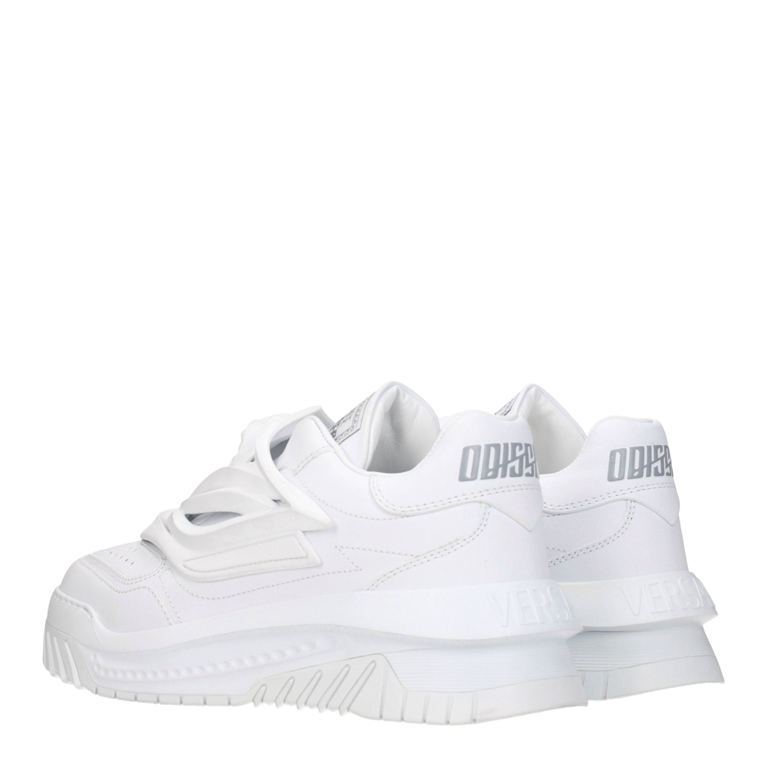 Versace White Leather Sneakers Versace