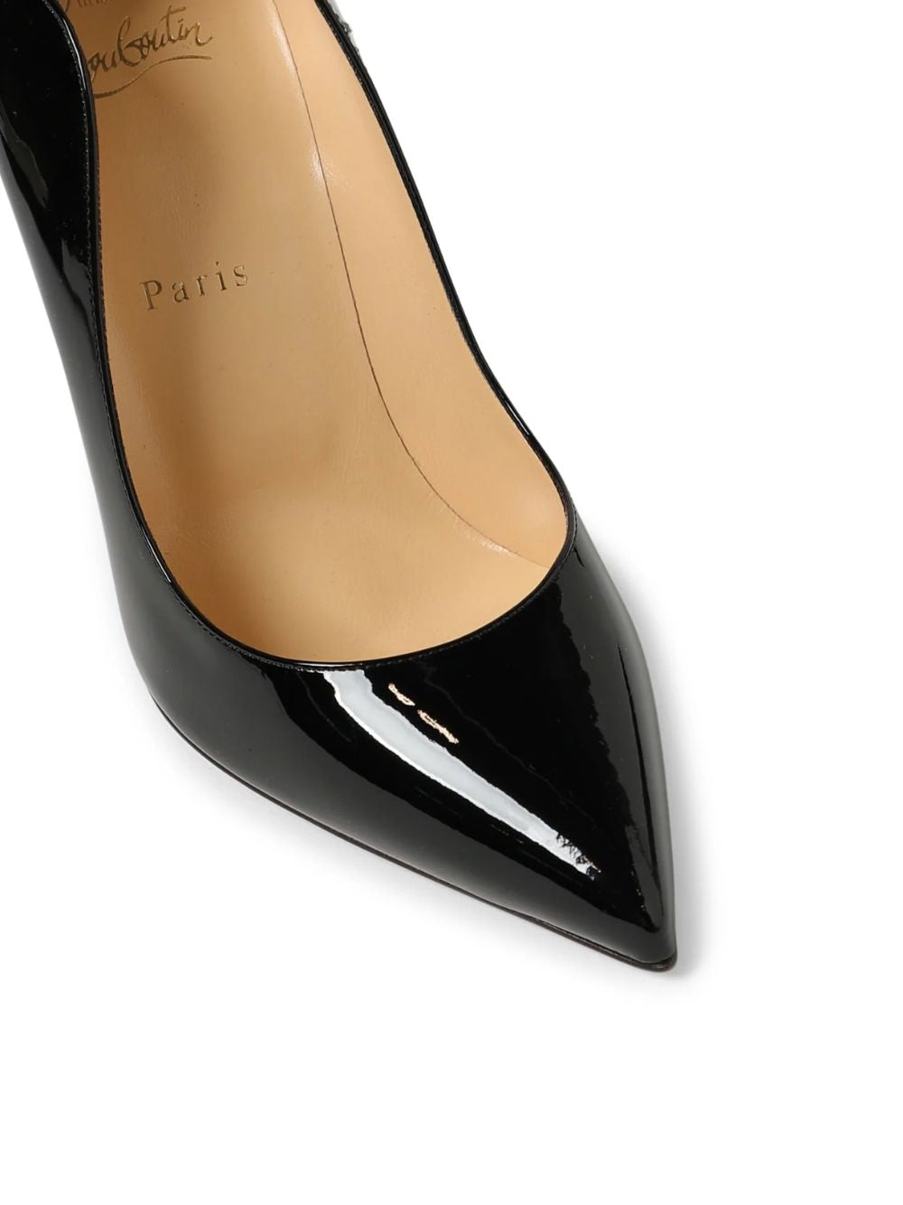Christian Louboutin Black Patent Leather Hot Chick Pumps 100 Christian Louboutin