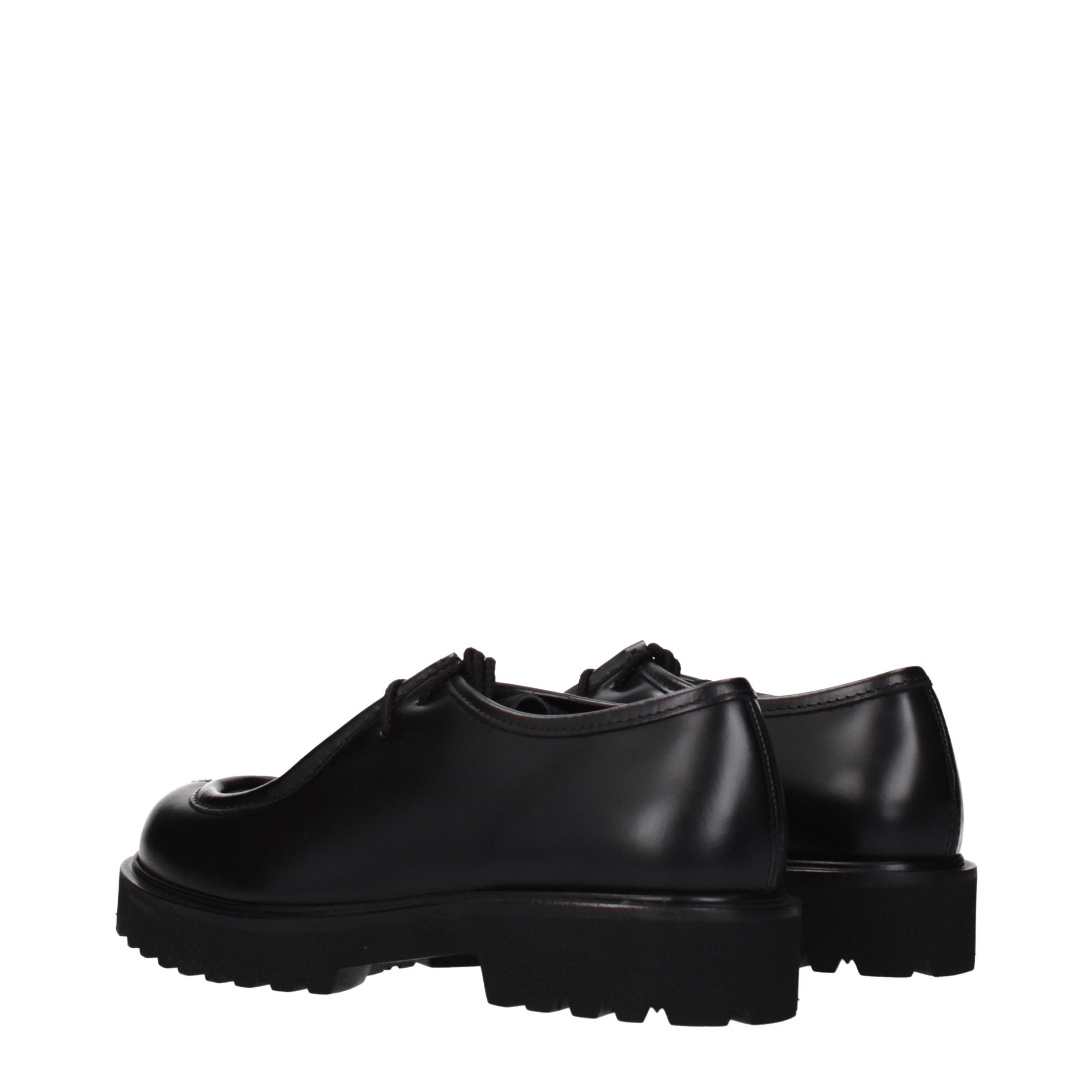Max Mara Black Leather Oxfords And Derbies Max Mara