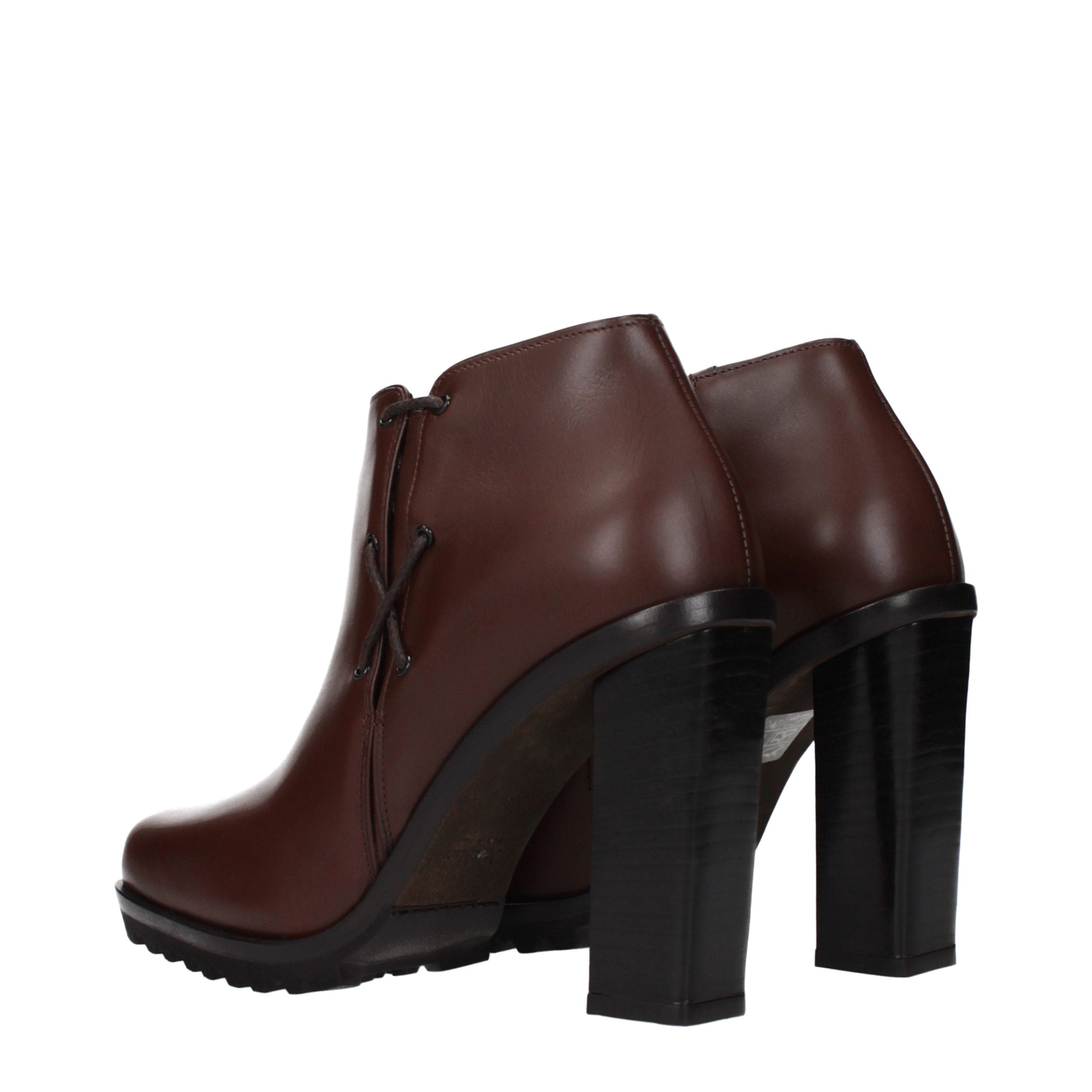Max Mara Brown Leather Ankle Boots Max Mara