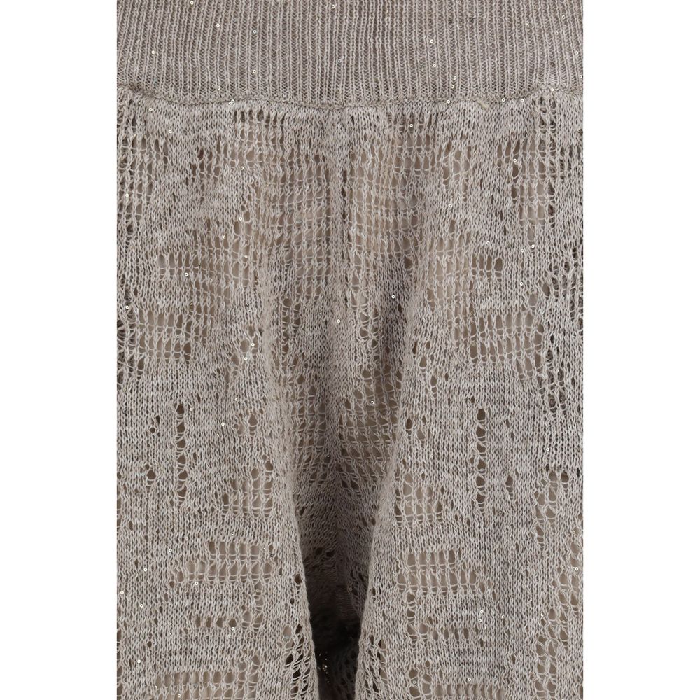Brunello Cucinelli Beige Linen Casual Pants Brunello Cucinelli