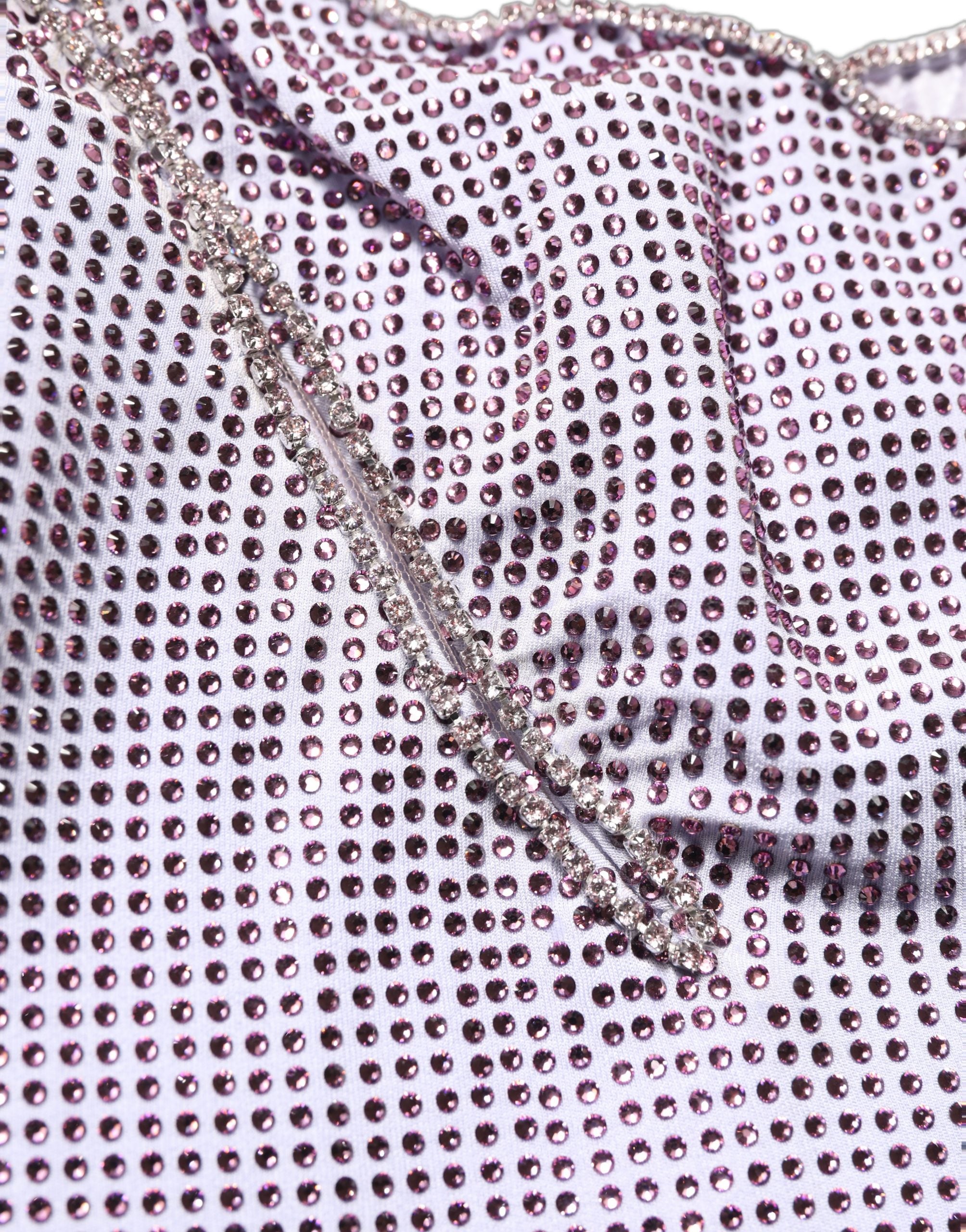 Dolce & Gabbana Purple Crystal OneShoulder EveningGown Dress Dolce & Gabbana