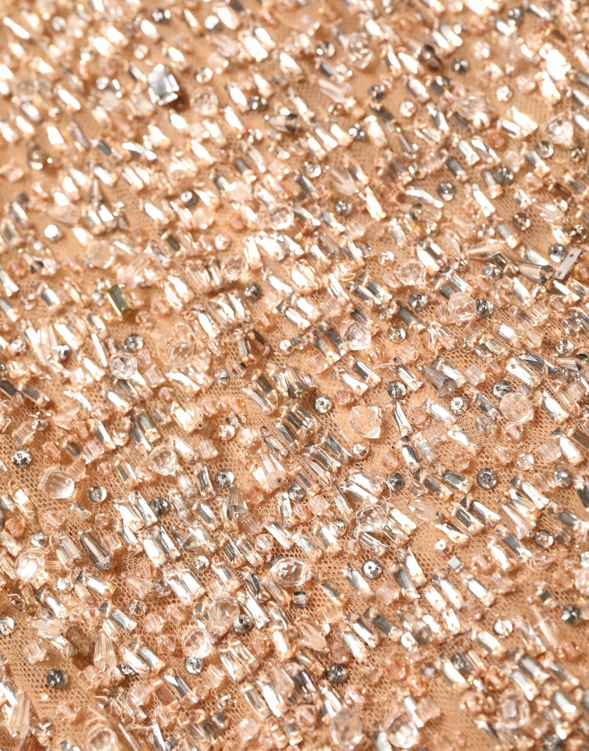 Dolce & Gabbana Brown Crystal Embellished Mermaid Gown Dress Dolce & Gabbana