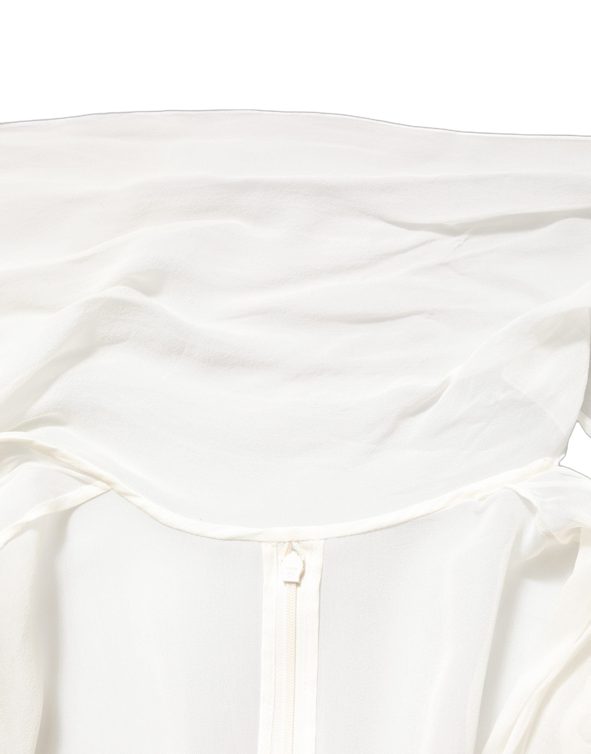 Dolce & Gabbana White Silk Sheer Draped Long Gown Dress Dolce & Gabbana