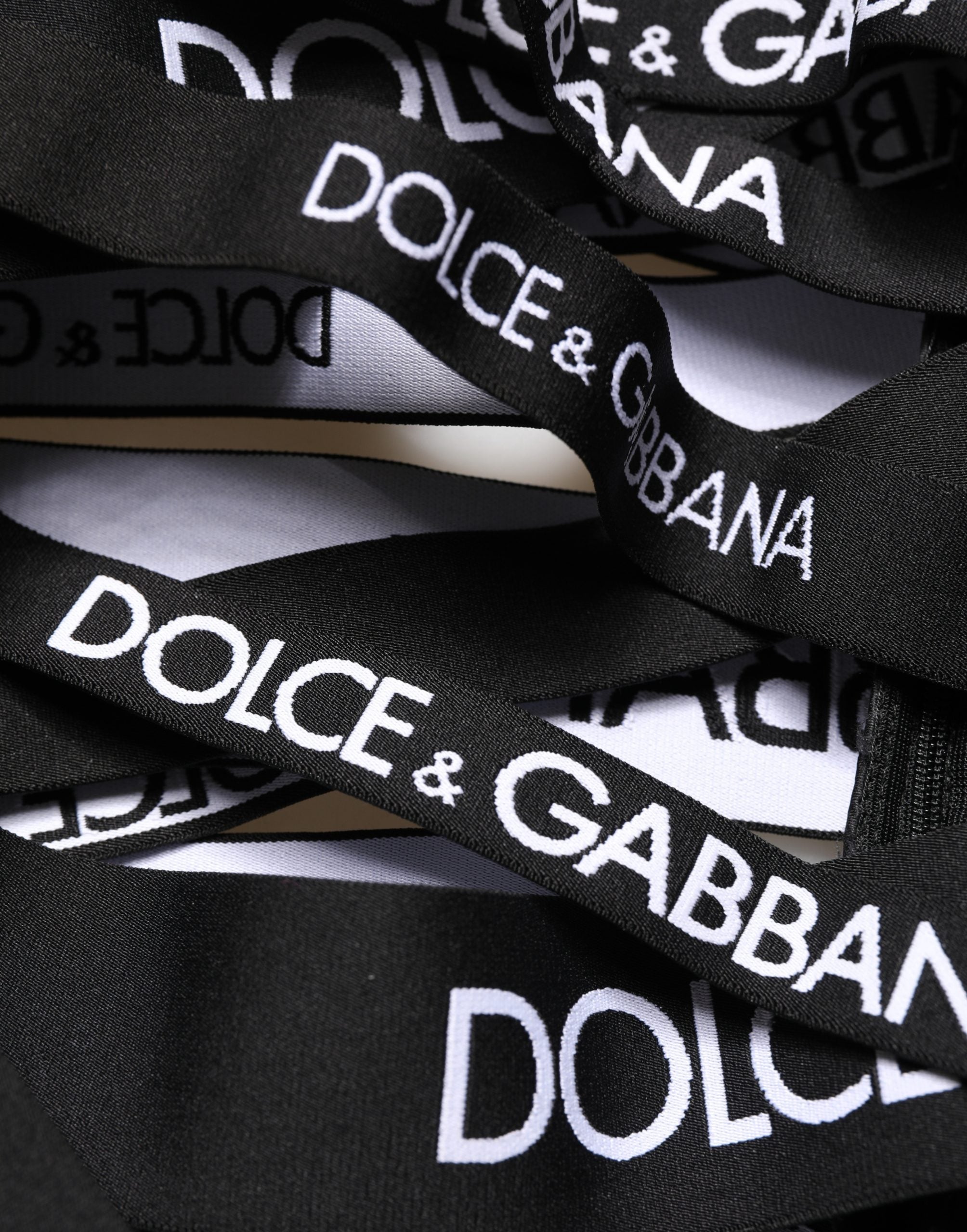 Dolce & Gabbana Black Logo Tape Cut Out Skinny High Waist Pants Dolce & Gabbana