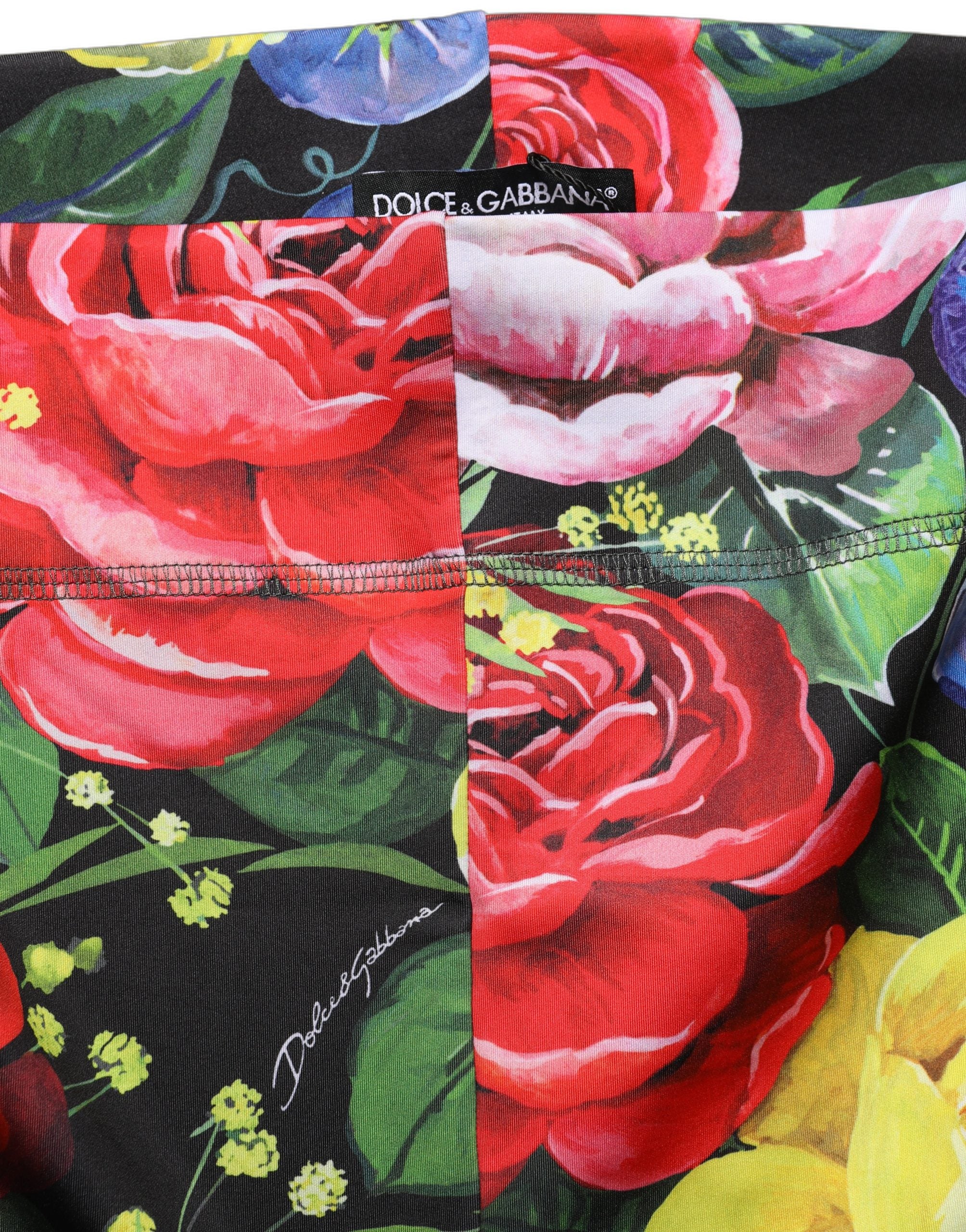 Dolce & Gabbana Multicolor Floral Stretch Jersey Leggings Pants Dolce & Gabbana