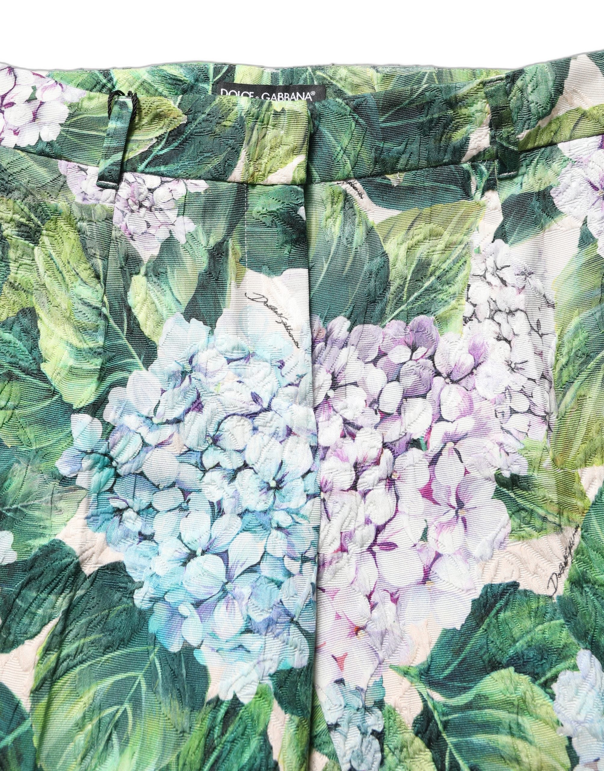 Dolce & Gabbana Multicolor Floral Print Tapered Trouser Pants Dolce & Gabbana