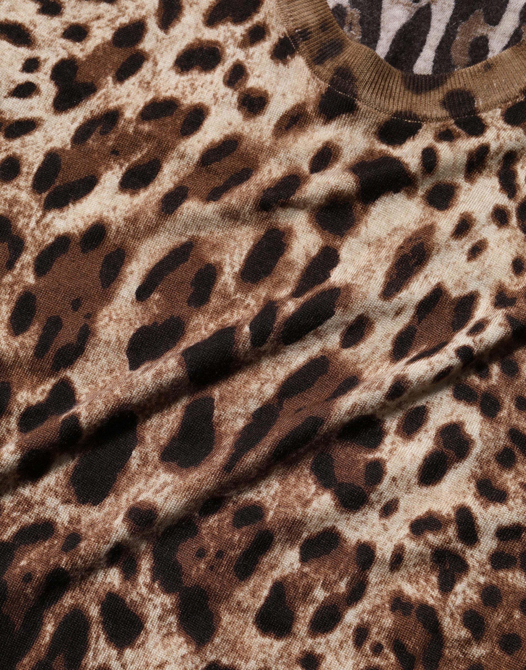 Dolce & Gabbana Brown Leopard Crew Neck Sleeveless Tank Top Dolce & Gabbana