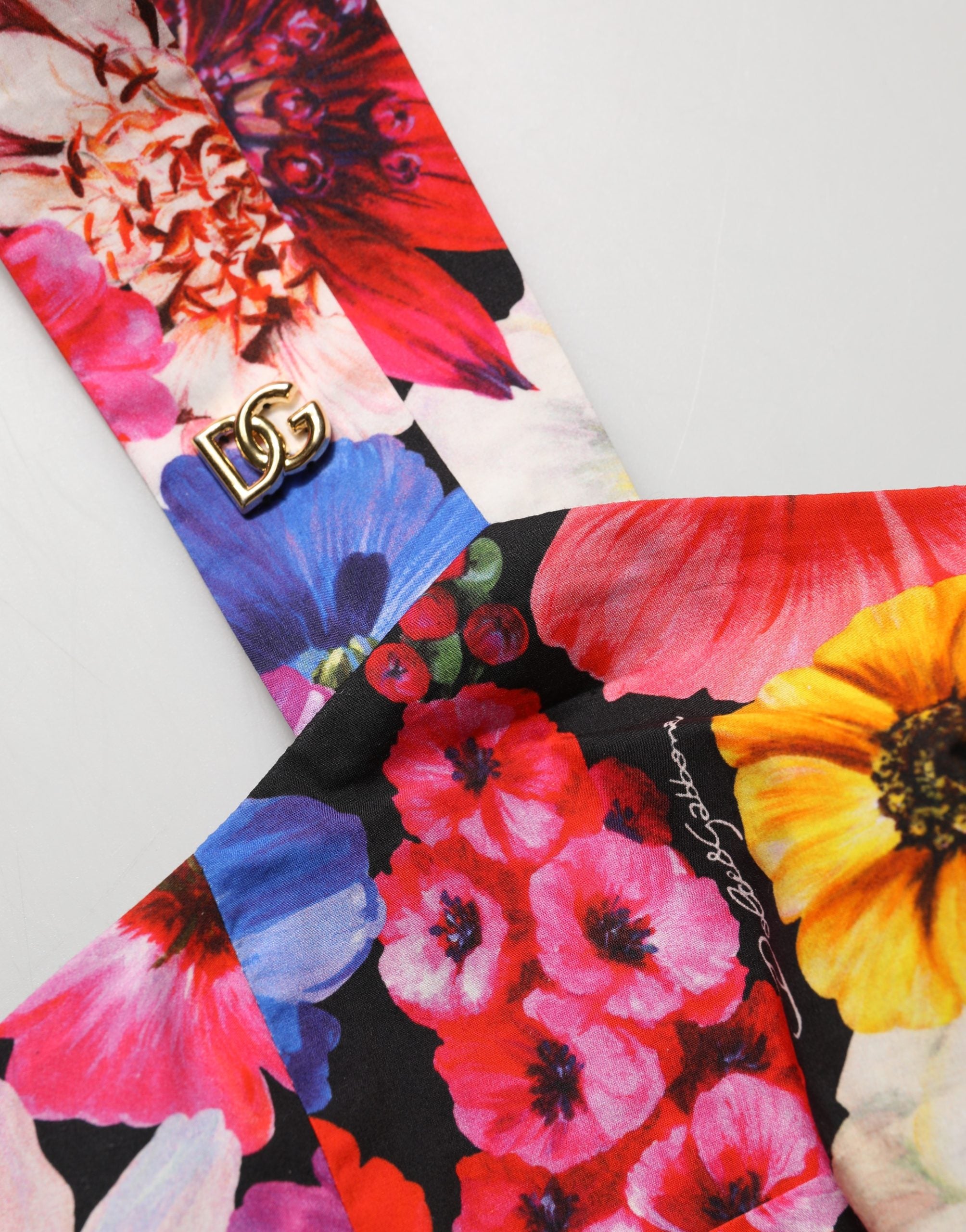Dolce & Gabbana Multicolor Floral Cropped Bustier Tank Top Dolce & Gabbana