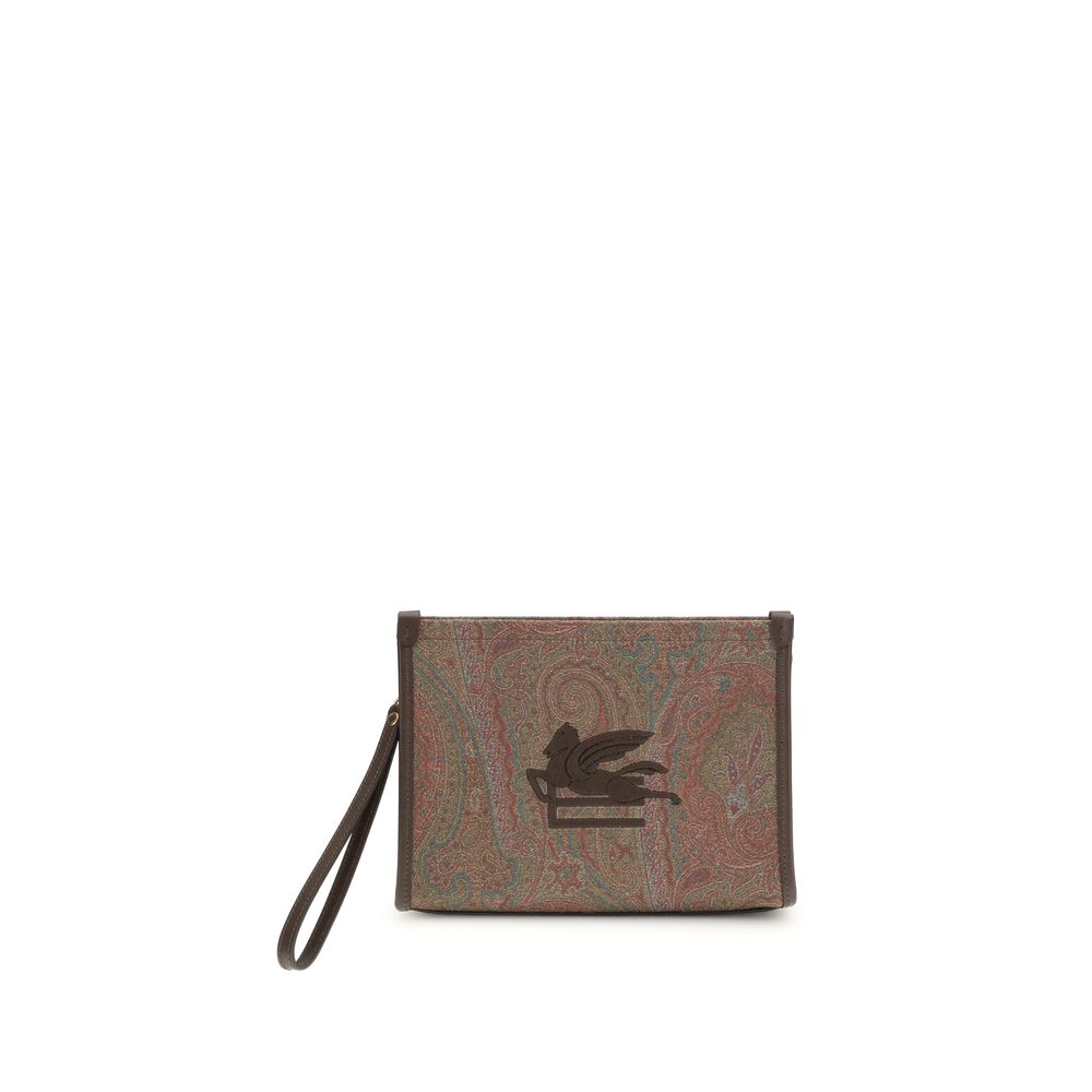 Etro Multicolor Cotton Clutch Bag Etro