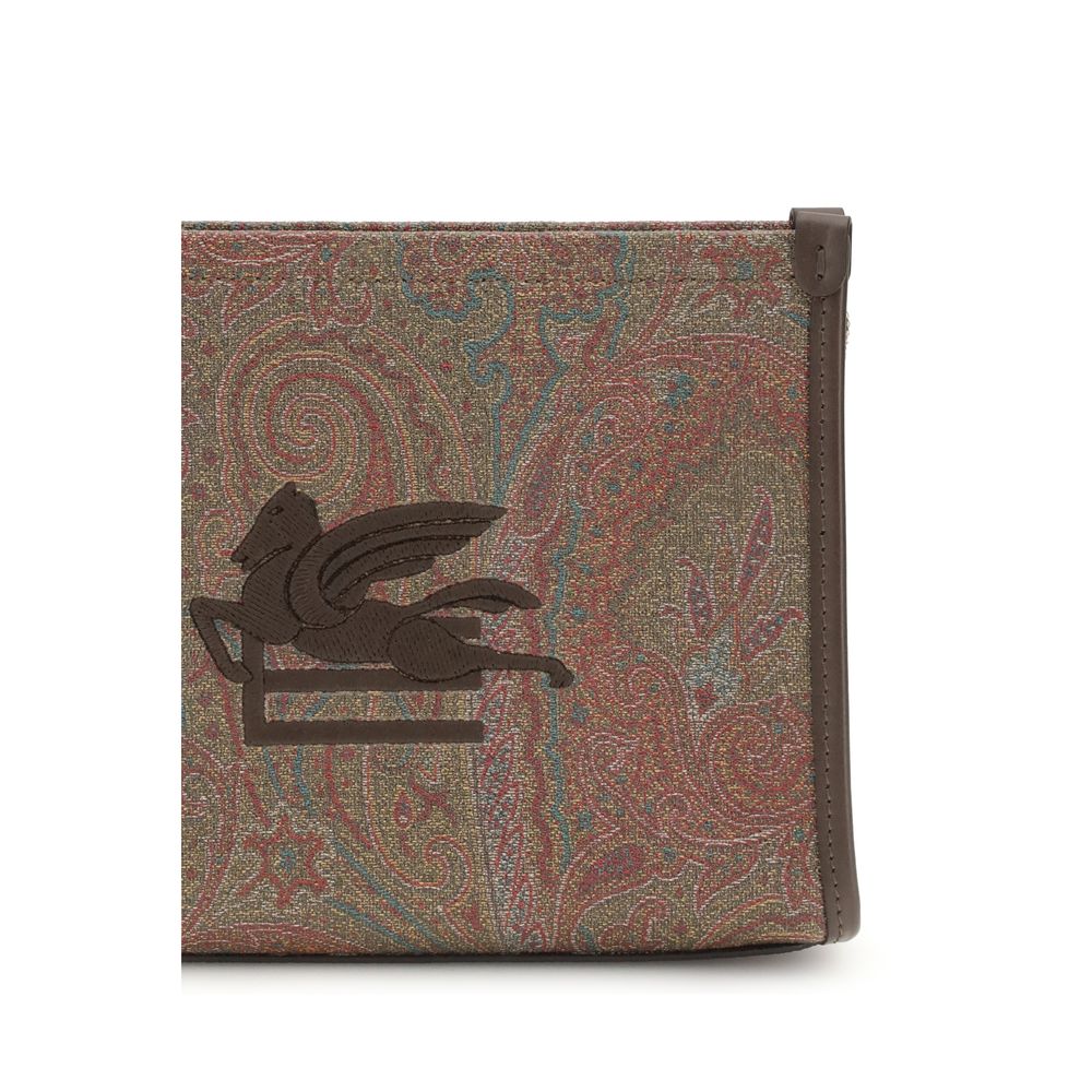 Etro Multicolor Cotton Clutch Bag Etro