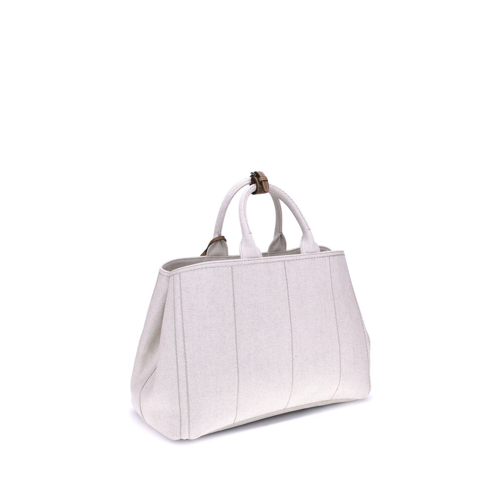 Prada Beige Cotton Shoulder Bag Prada