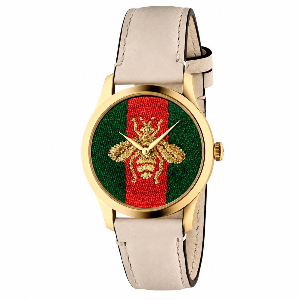 Gucci Beige Leather Dress Watch Gucci