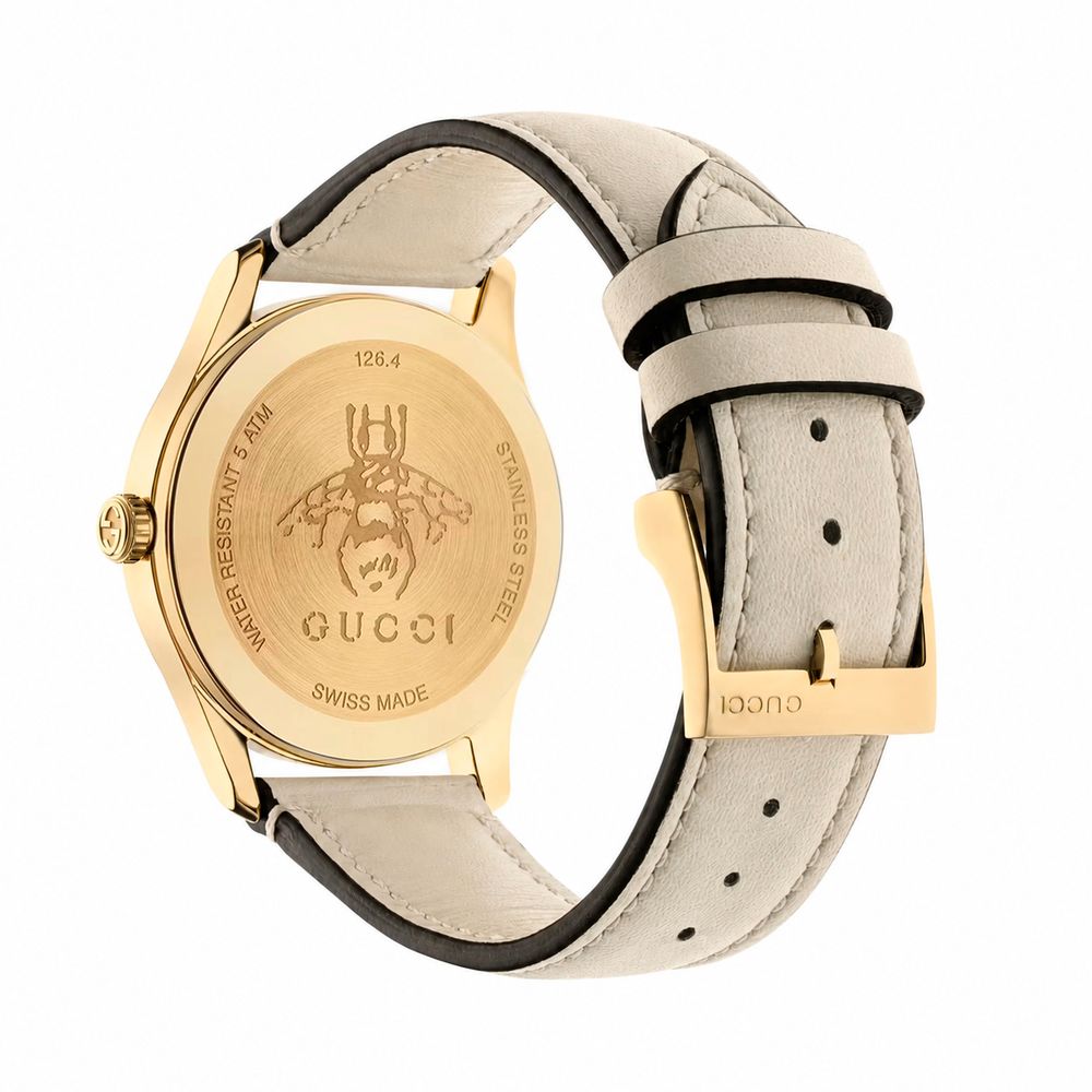 Gucci Beige Leather Dress Watch Gucci