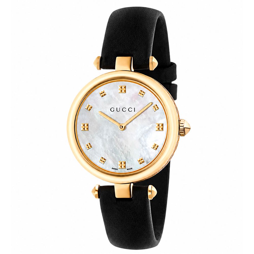 Gucci Black Leather Dress Watch Gucci