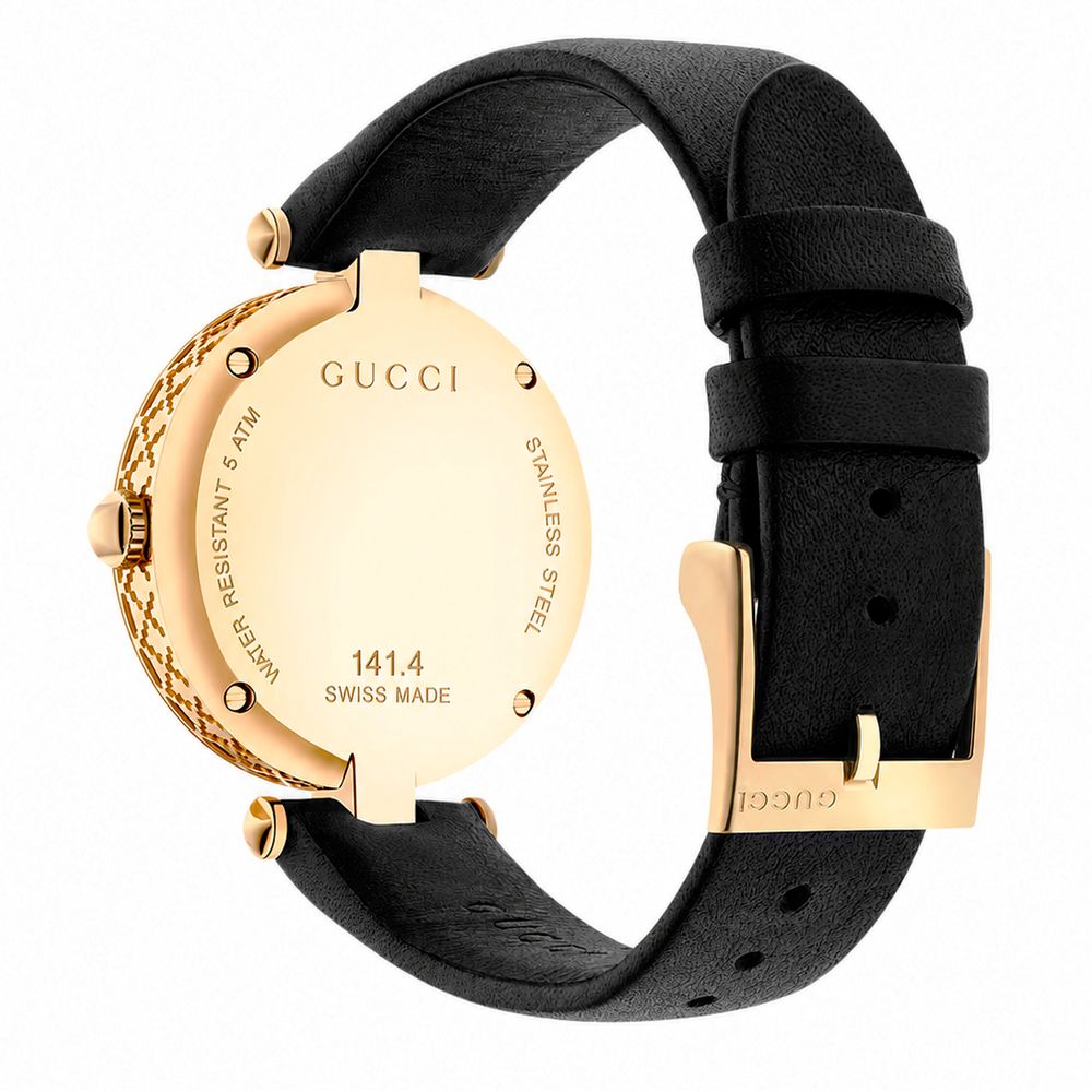 Gucci Black Leather Dress Watch Gucci