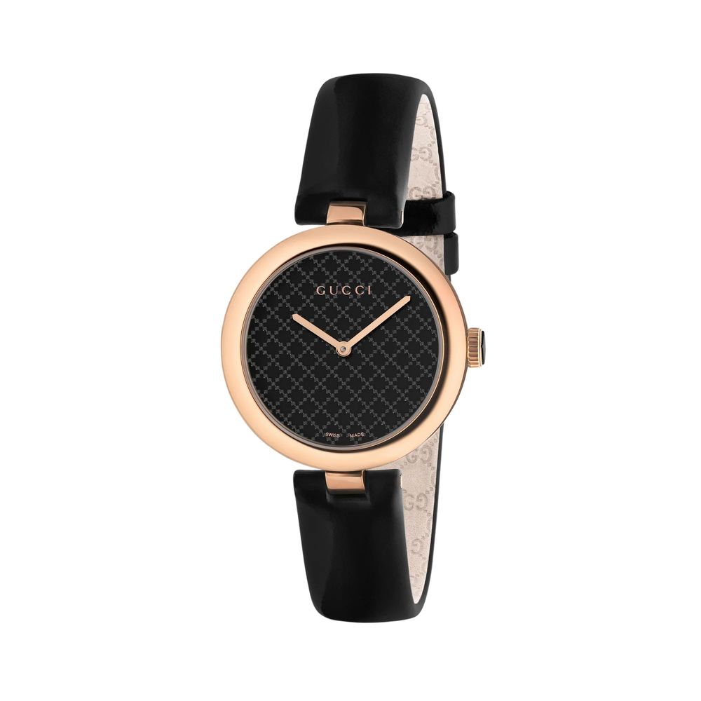 Gucci Black Leather Dress Watch Gucci