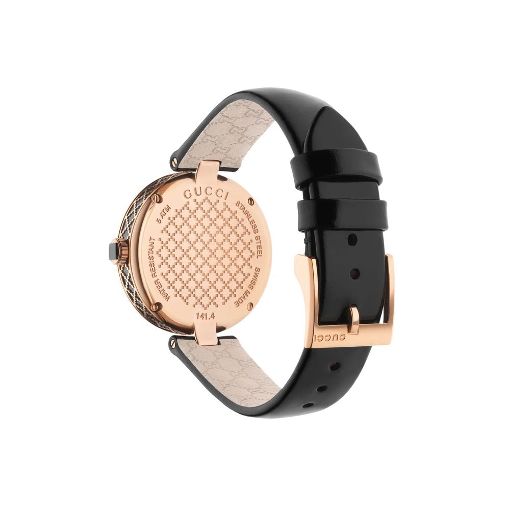 Gucci Black Leather Dress Watch Gucci